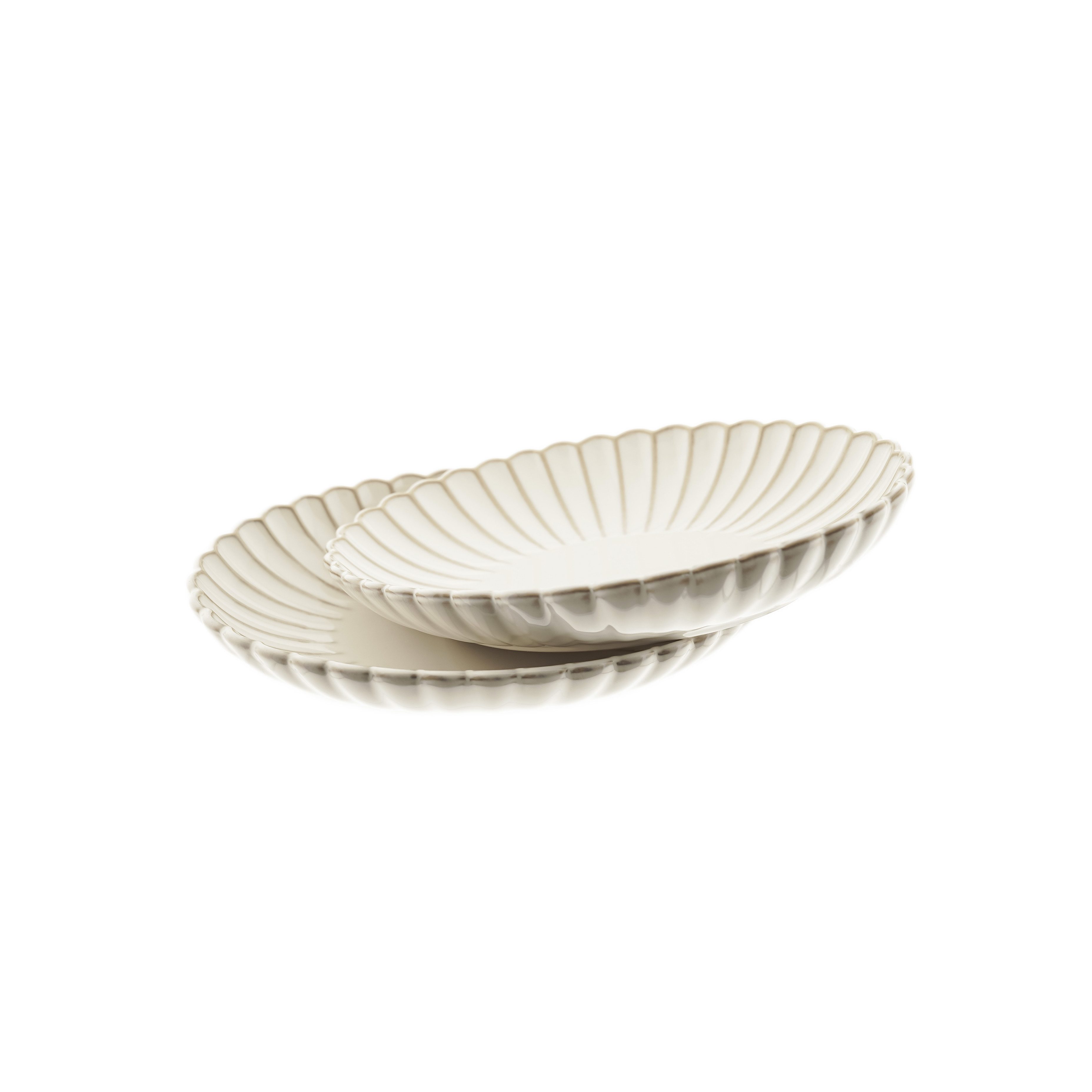 Almina Servierplatte Bloomy 2er-Set Servierplatten aus hochwertigem Porzellan, Porzellan, (2-tlg)