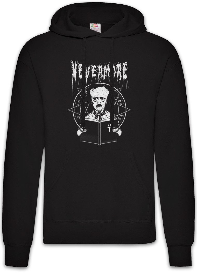 Hoodie Nevermore Herren Hoodie Edgar Portrait Allan Allen Symbol Poe Raven