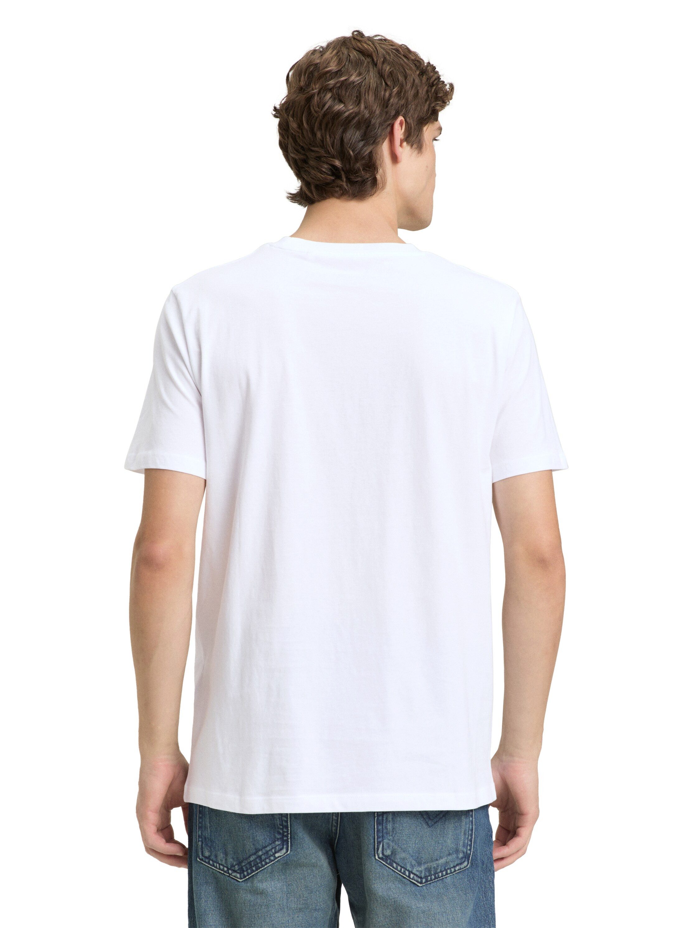 TOM TAILOR Denim Kurzarmshirt mit Logo-Print