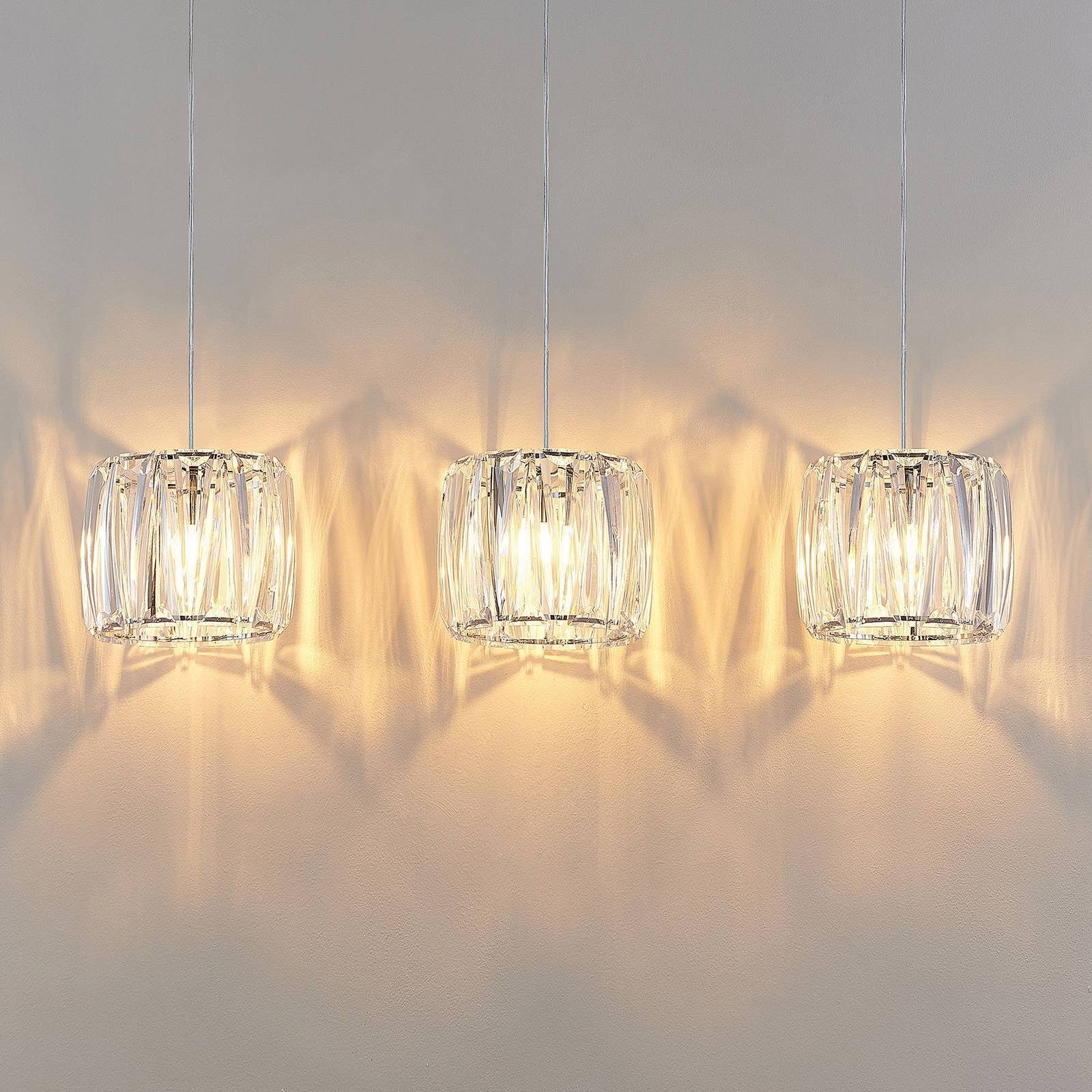 Lindby Hängeleuchte Sofia, Kunststoff Transparent IP20, 3 x 40 W