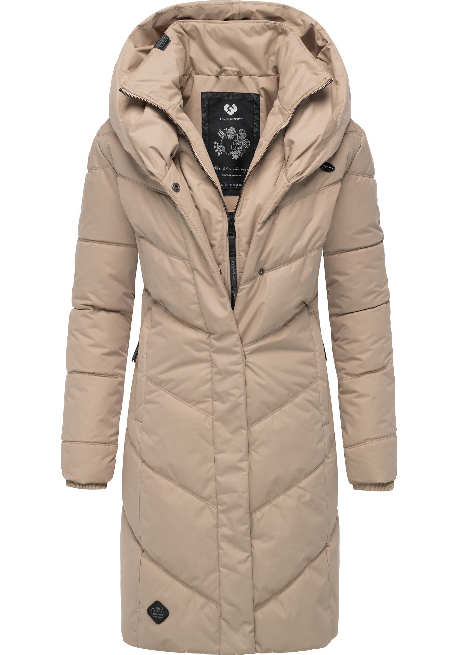 Ragwear Steppmantel Natalka stylischer, gesteppter Winterparka mit gefütterter Kapuze