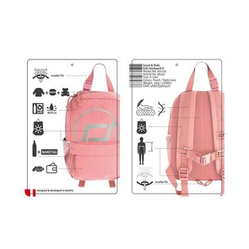 Scoot and Ride Kinderrucksack Rucksack Peach 6 Liter, mit Reflektoren Flaschenhalter für Kinder 1-5 Jahre Rosa