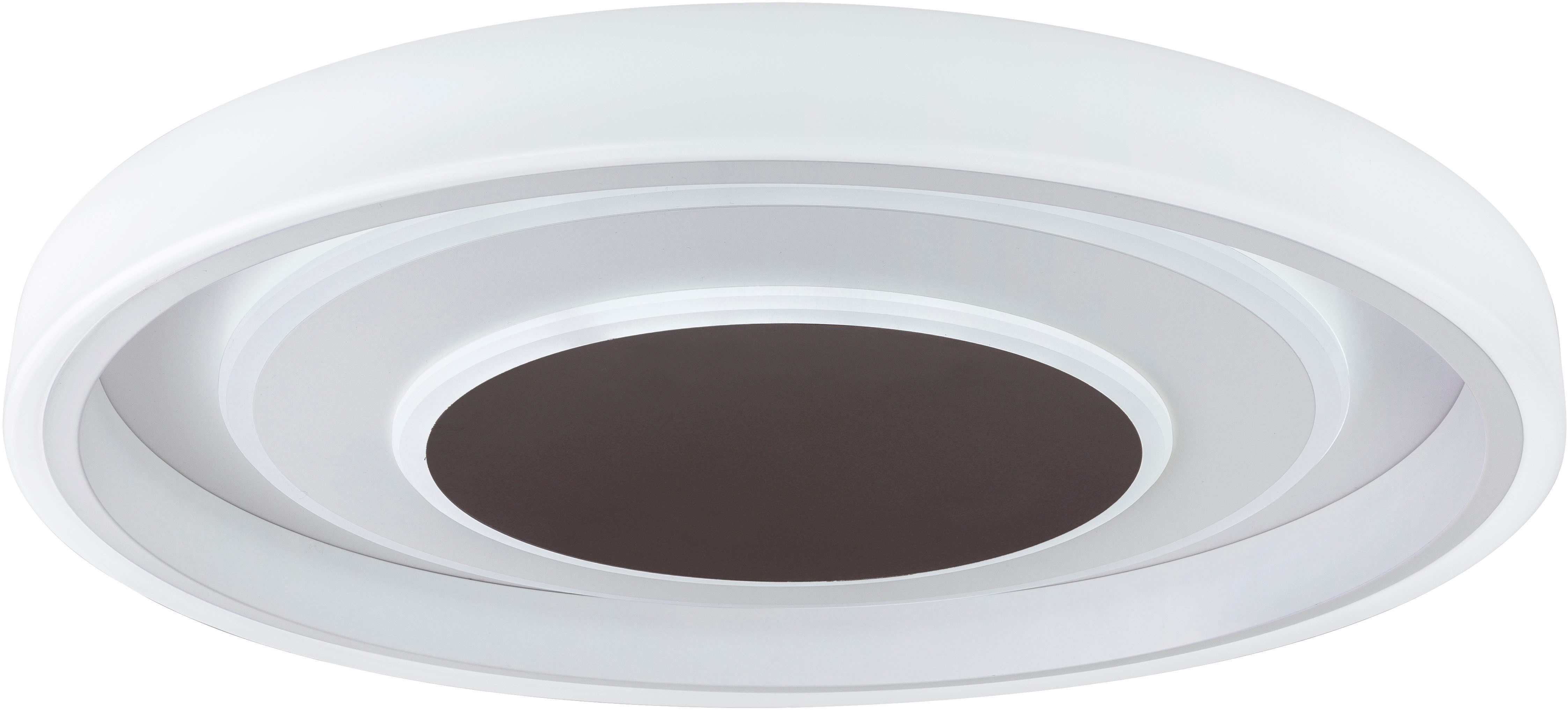 GLOBO LIGHTING Deckenleuchte GOFFI, LED fest integriert, Deckenleuchte Weiß/Braun, Acryl/Opal, dimmbar, LED 72W