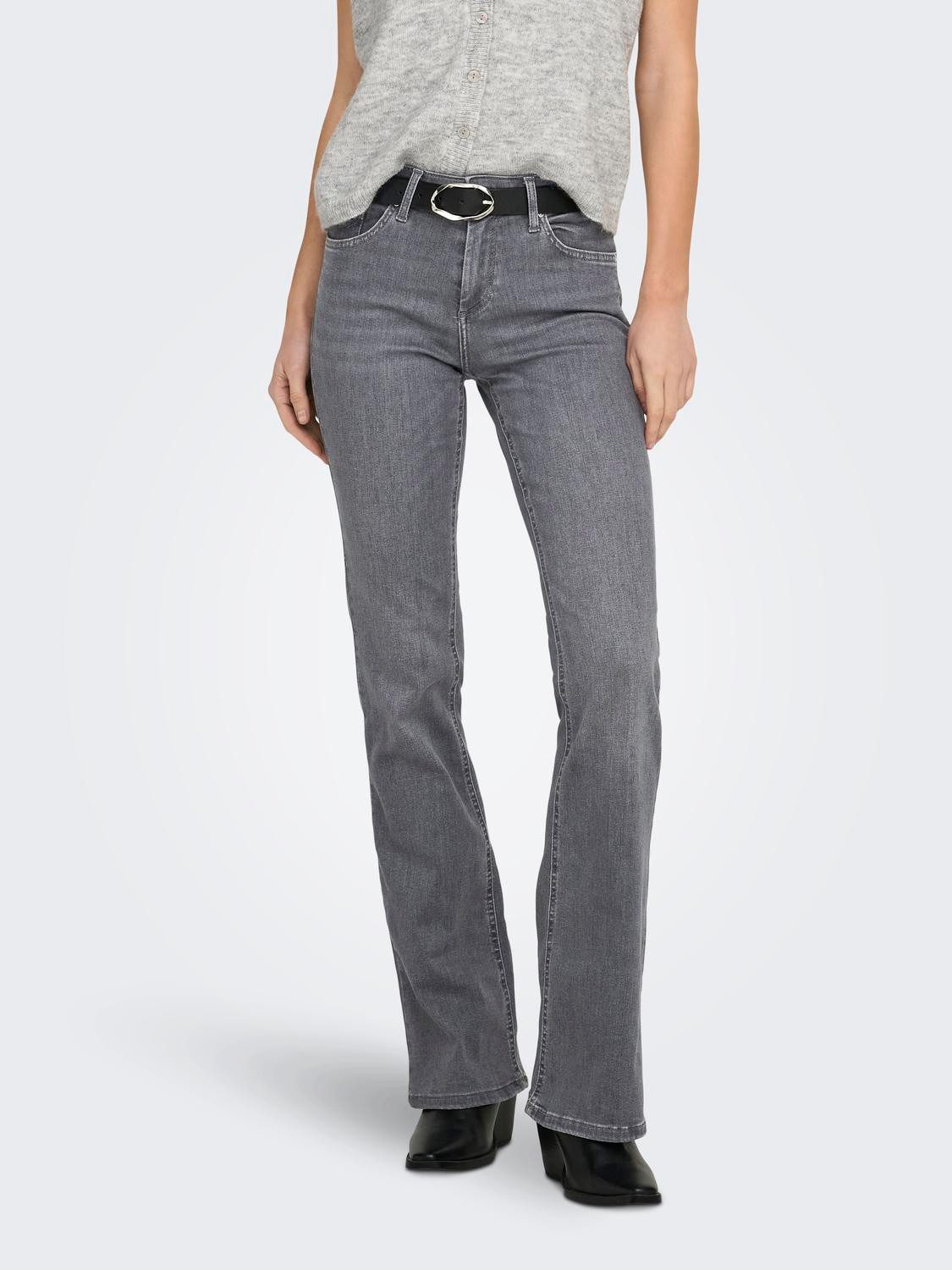 ONLY Bootcut-Jeans ONLBLUSH MID WAIST FLARED DNM REA1099 mit dezentem Used- günstig online kaufen