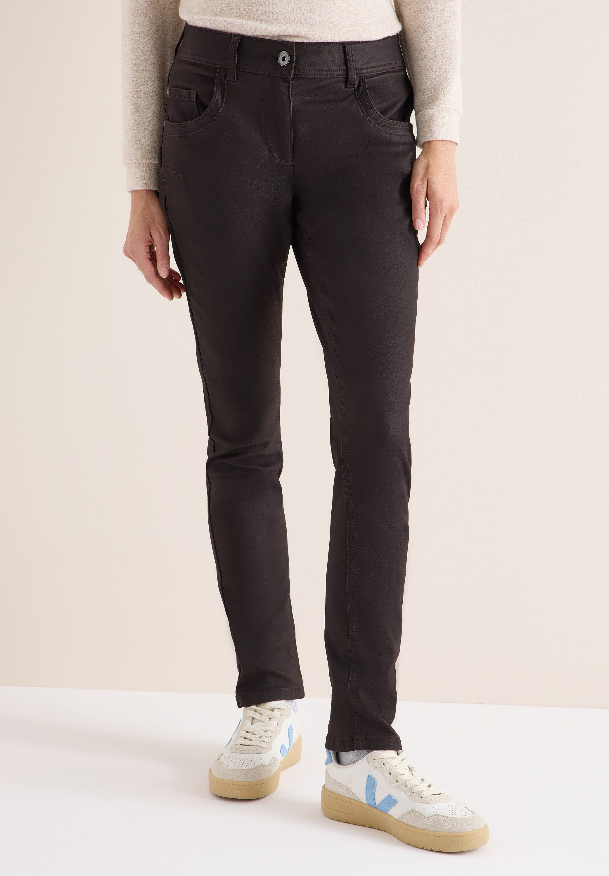 STREET ONE 5-Pocket-Hose mit leichtem Glanz günstig online kaufen