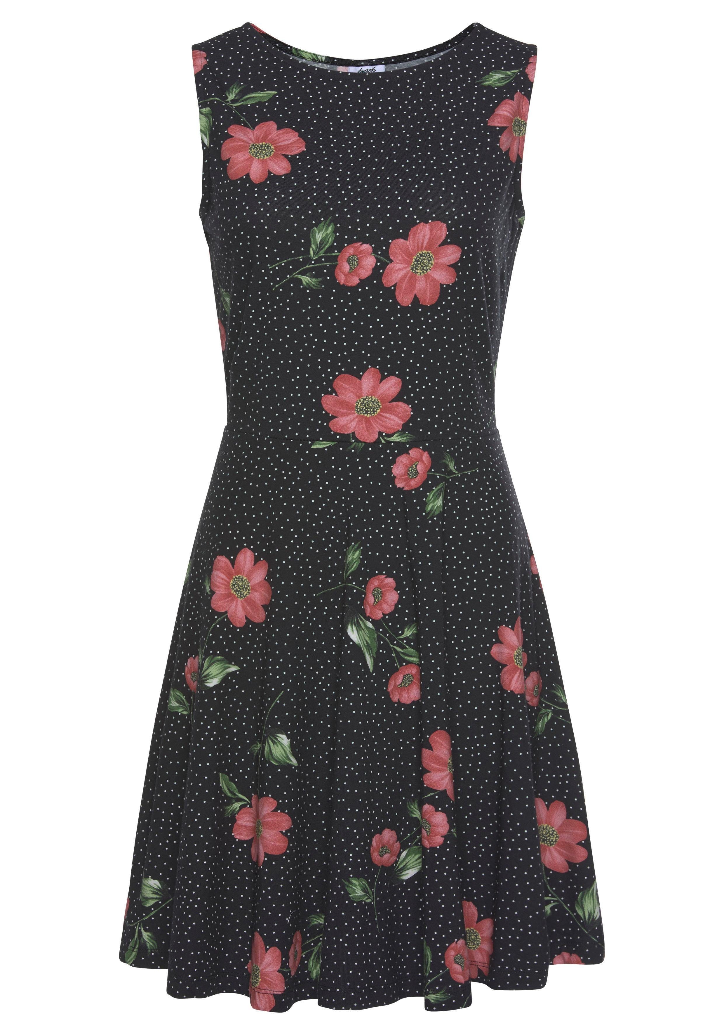 Beachtime Strandkleid mit dezenten Pünktchen, Sommerkleid aus elastischer B günstig online kaufen