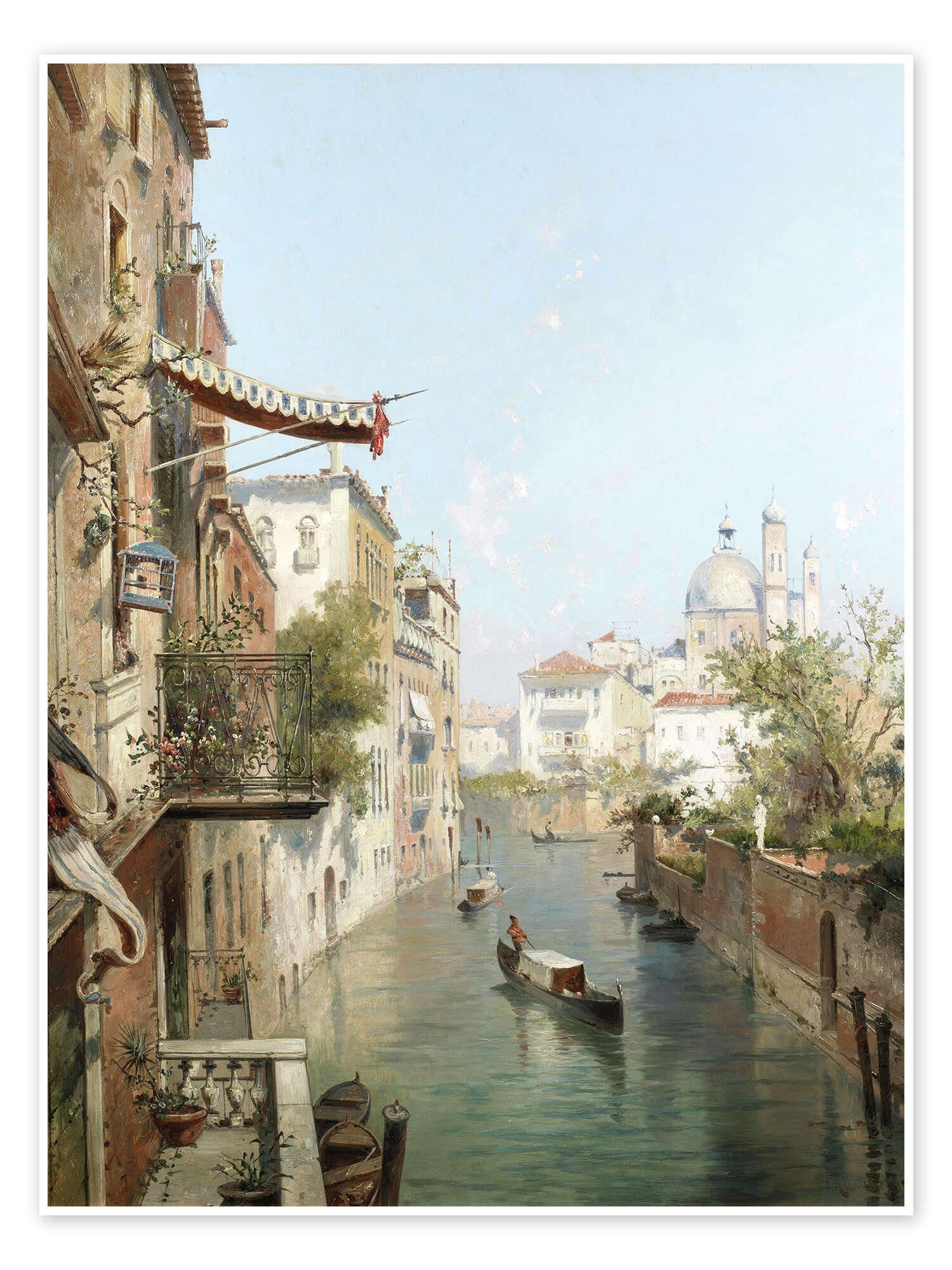 Posterlounge Wandbild Canale San Barnaba, Venedig, Franz Richard Unterberger, erhältlich als Poster, Leinwandbild, Wandsticker oder Acrylglasbild