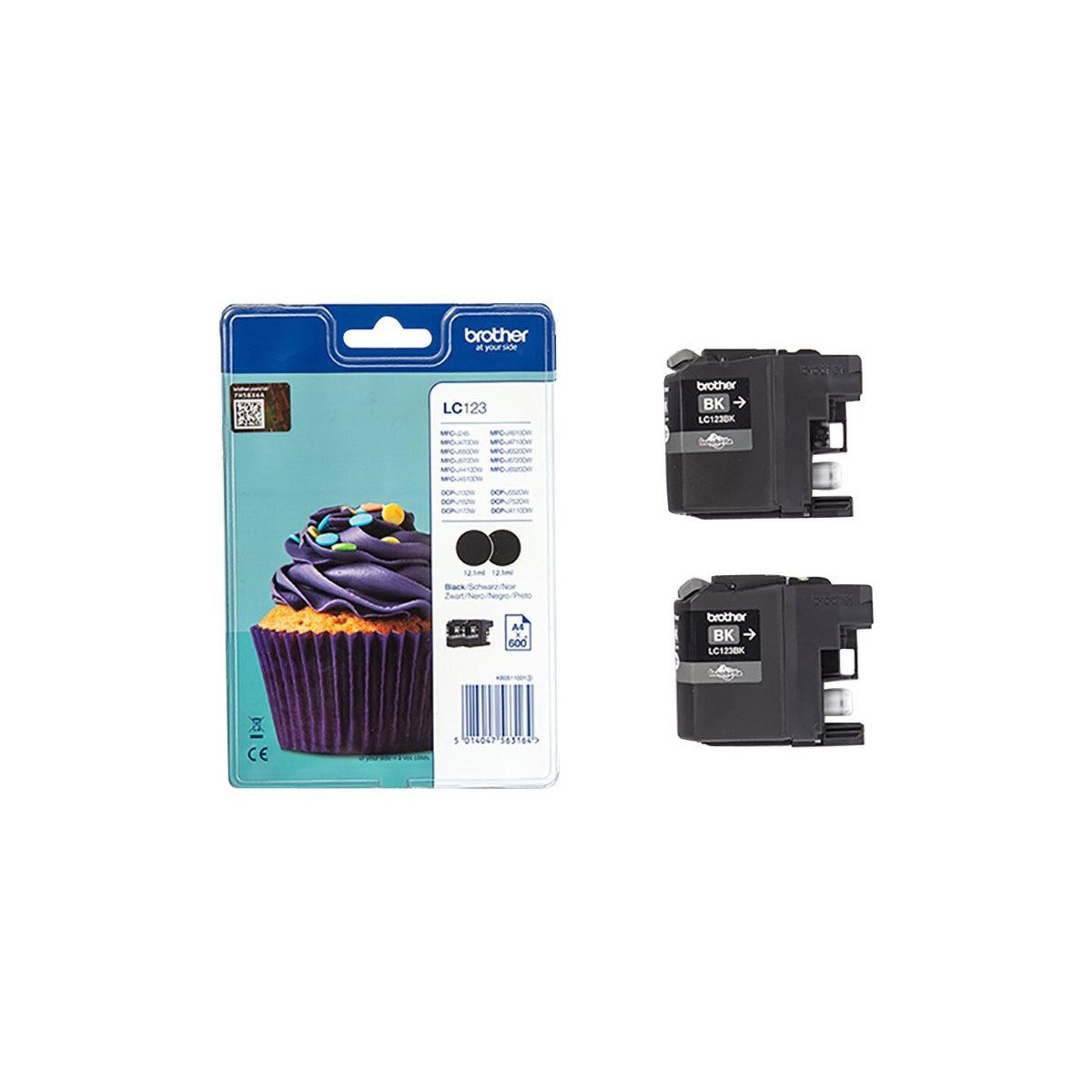 Brother LC-123 Tintenpatronen Doppelpack schwarz Tintenpatrone