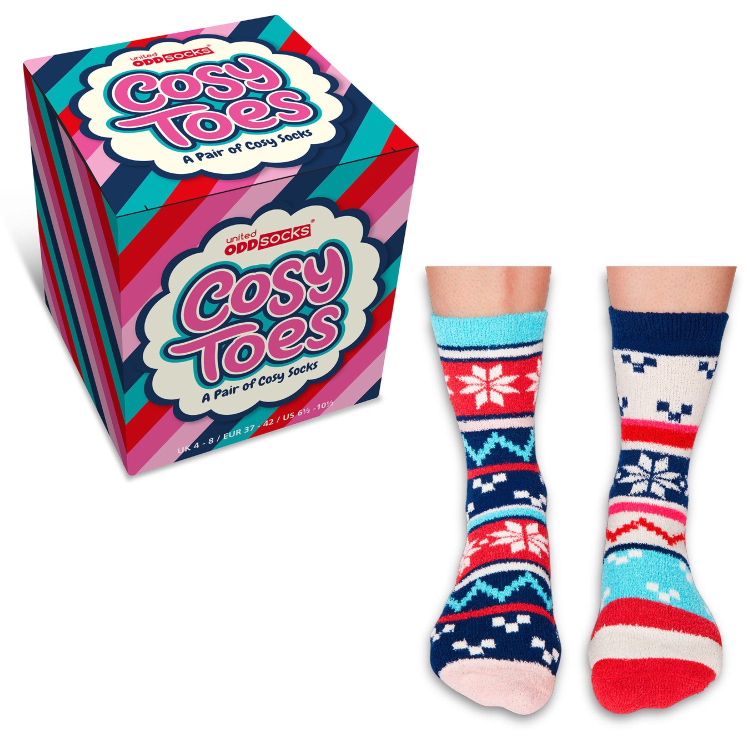 United Oddsocks Kuschelsocken Schneeflocken Oddsocks Kuschelsocken in 37-42 im Paar