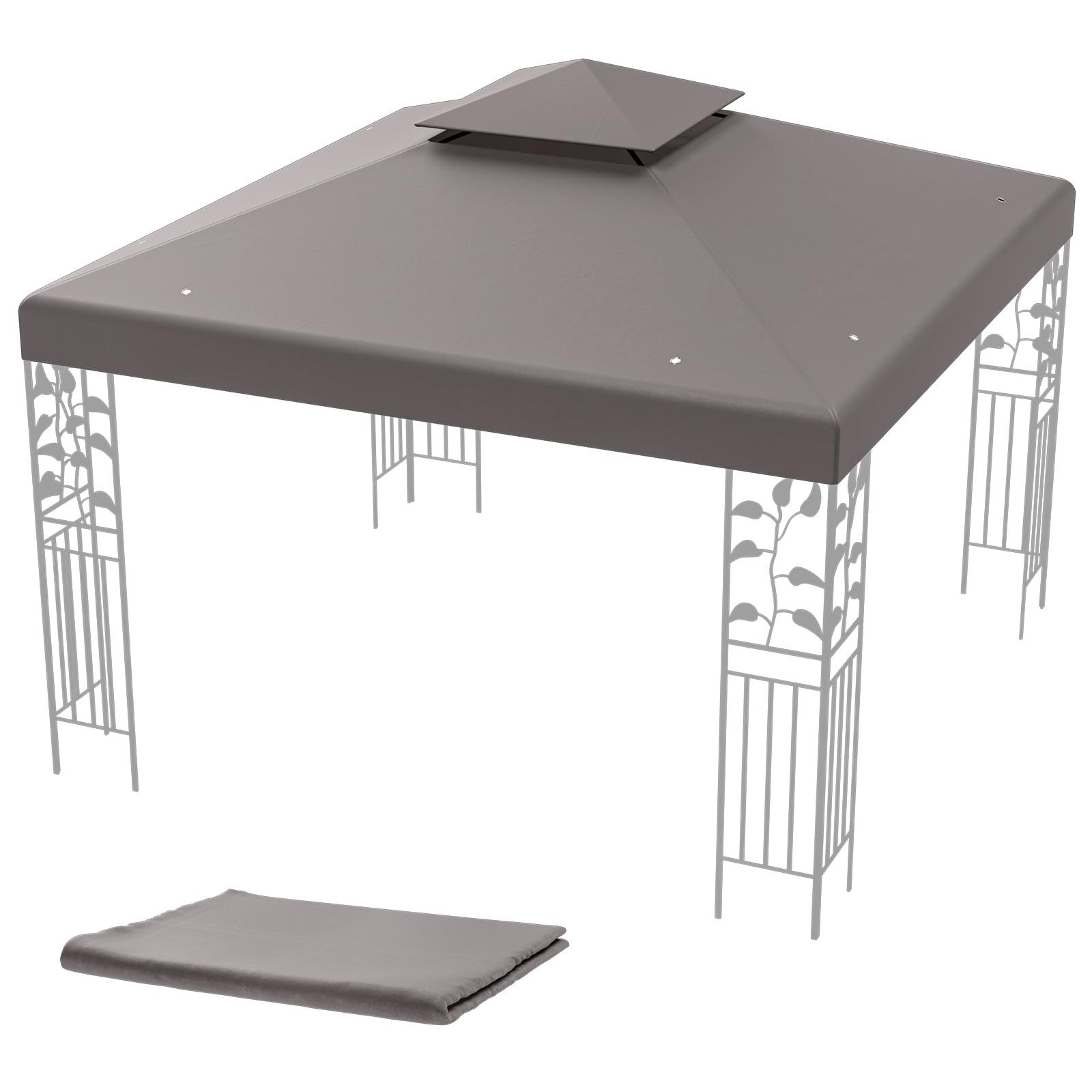 COSTWAY Pavillon-Ersatzdach 3x3m Ersatzdach, mit Klettverschlüssen günstig online kaufen