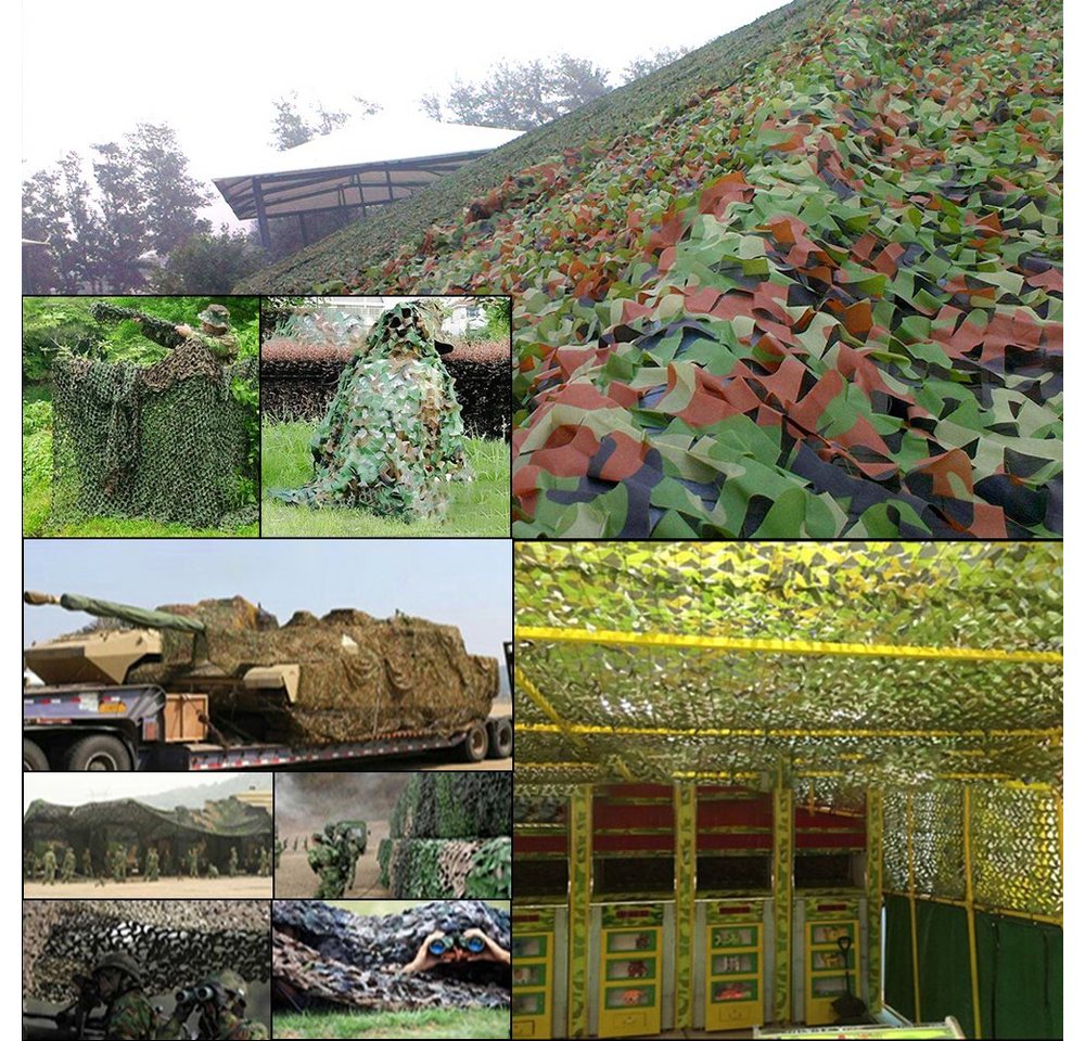 Thumbnail - BlingBin Sonnensegel Tarnnetz Camouflage Netz Woodland Armee Tarnung Net, (1 Set, 1-tlg., 3*4m), Geringem Gewicht & Lang...