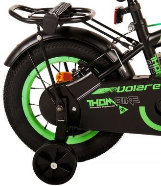 Volare Kinderfahrrad Kinderfahrrad Thombike für Jungen 12 Zoll Kinderrad in Schwarz Grün