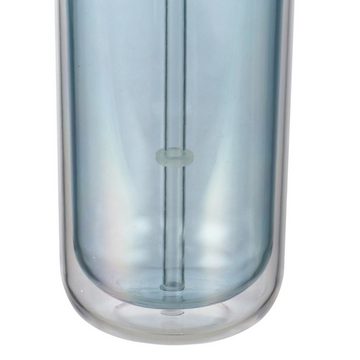 bremermann Thermobecher Thermobecher mit integriertem Trinkhalm, 450 ml Inhalt, blau