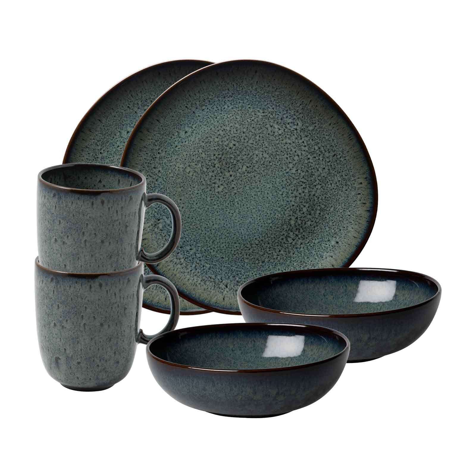 like. by Villeroy & Boch Kombiservice Lave Frühstücks-Set 6er Set (6-tlg), Steingut