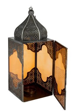 Marrakesch Orient & Mediterran Interior Windlicht Orientalische Laterne Sarala klein orange, orientalisches Windlicht, Handarbeit