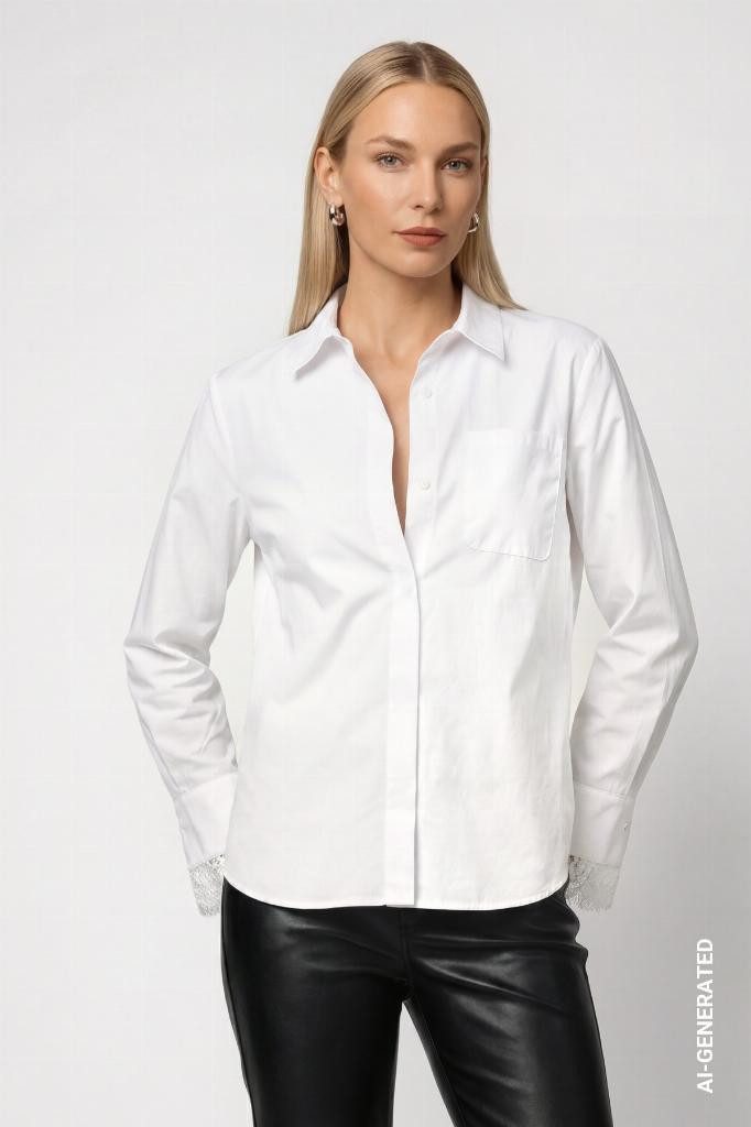 Monari Klassische Bluse Bluse mit Spitzendetails