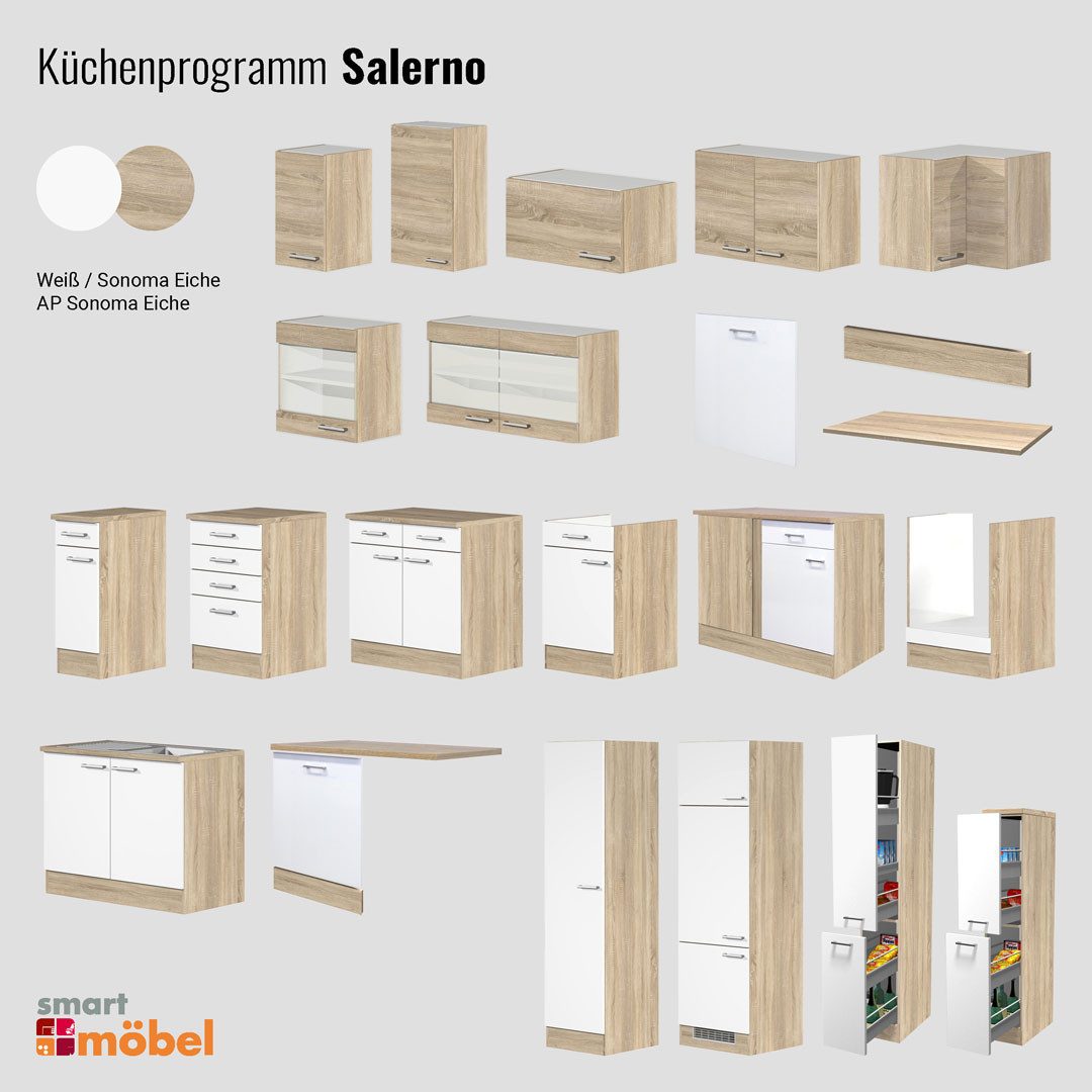Flex-Well Frontblende Dekorplatte für unterbaufähigen Kühlschrank - 50 cm breit - Weiß