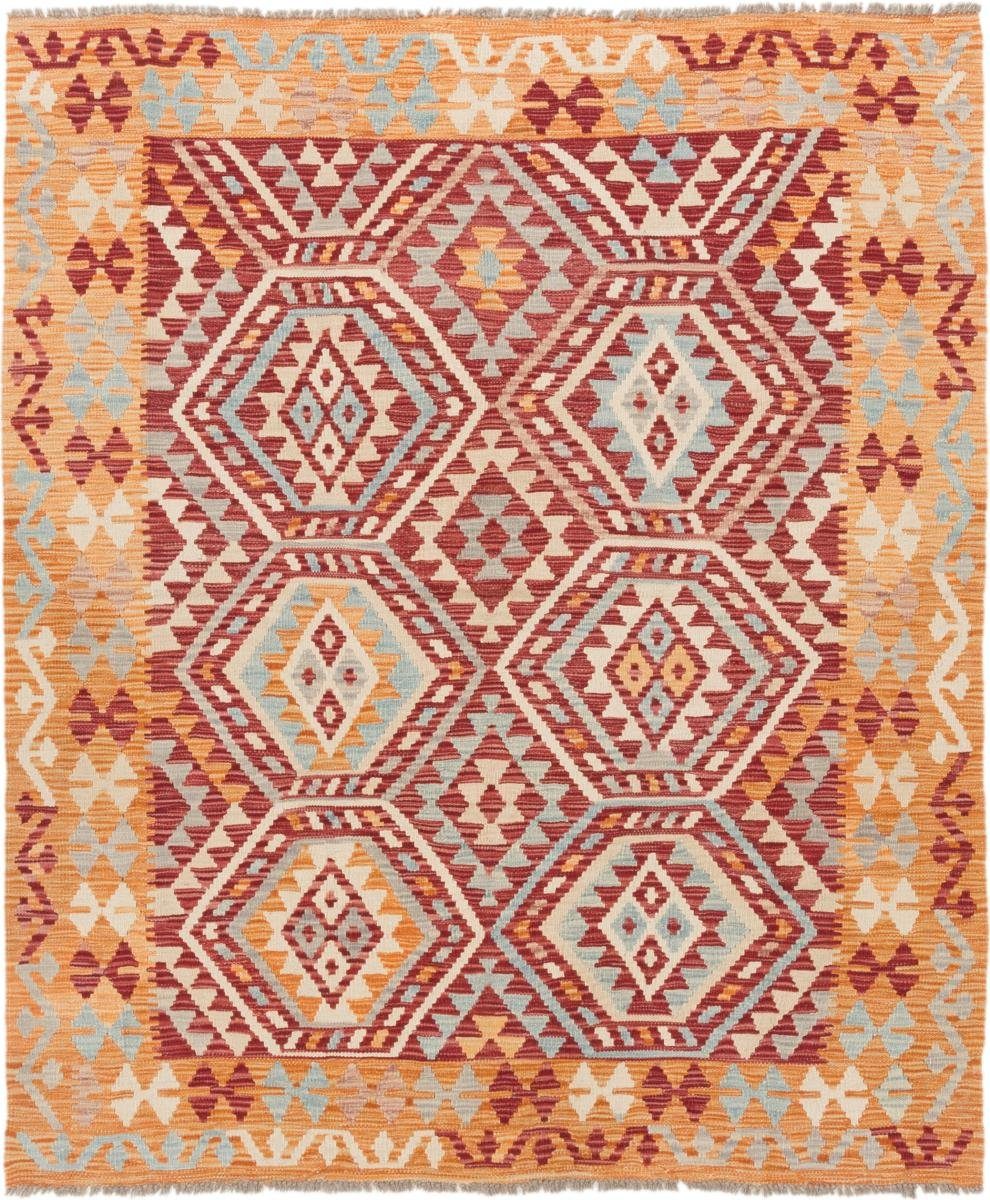 Orientteppich Kelim Afghan 166x194 Höhe: Orientteppich, Trading, Handgewebter Nain mm rechteckig, 3