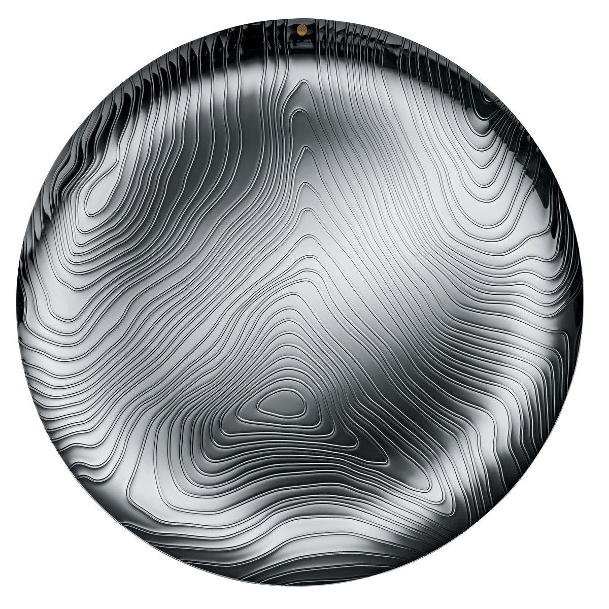 Alessi Tablett Tablett mit Relief VENEER, Edelstahl 18/10 poliert