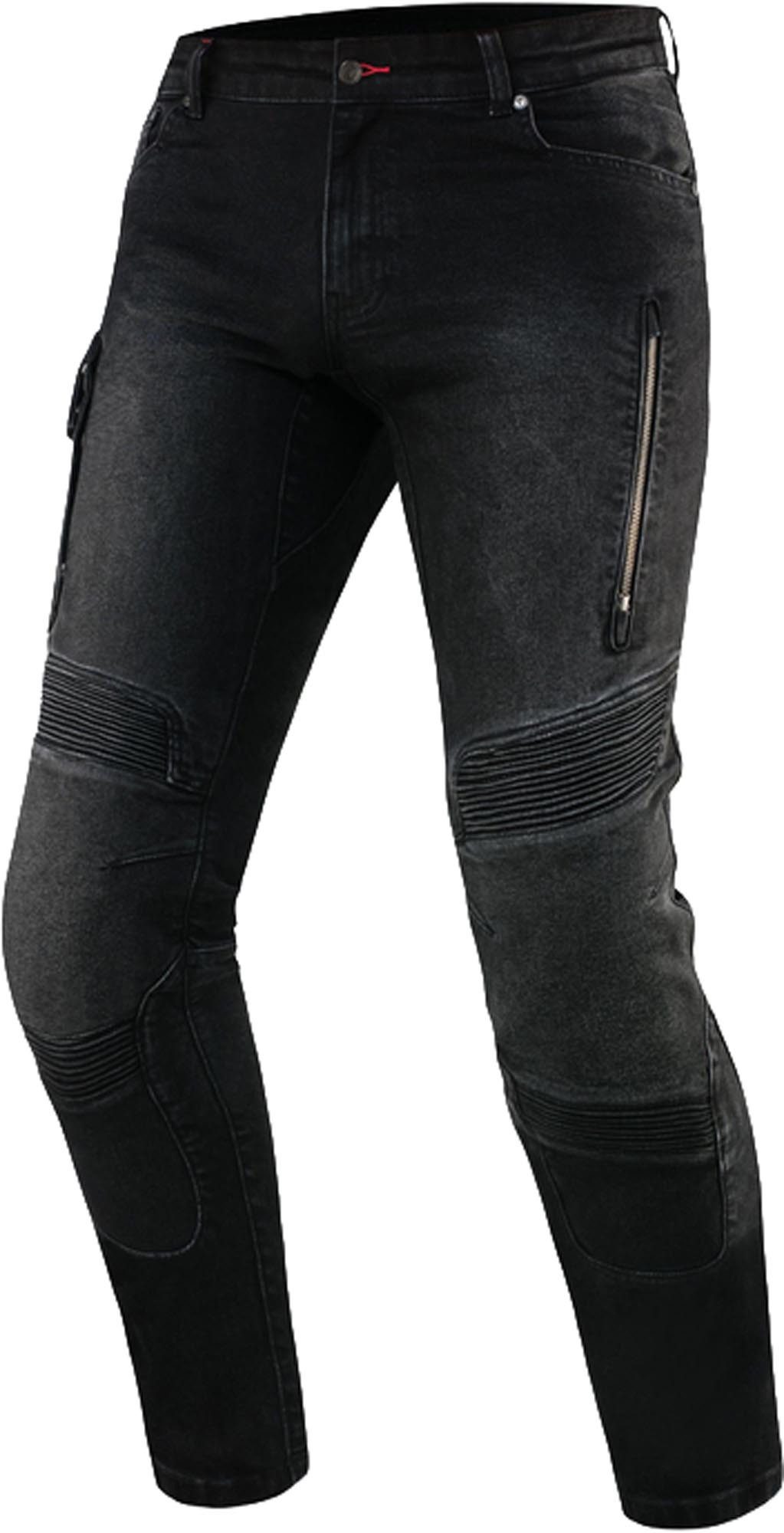 Rebelhorn Motorradhose Vandal Motorrad Jeans Verbindungsreißverschluss,Hüftprotektoren enthalten,Knieprotektor