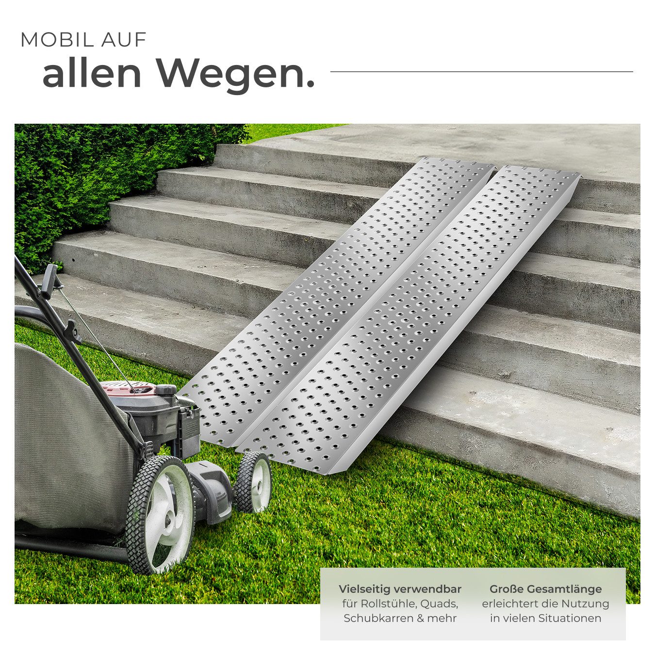 tectake Auffahrrampe Sven (Set, 2x Verladerampe), 2er Set