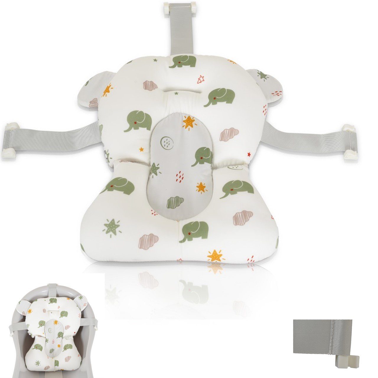 Moni Wanneneinlage Badekissen Sea Stars HA-B48, B: 44 cm, L: 33 cm, 1-tlg., Badeauflage, Kunststoff Clips, ab Geburt