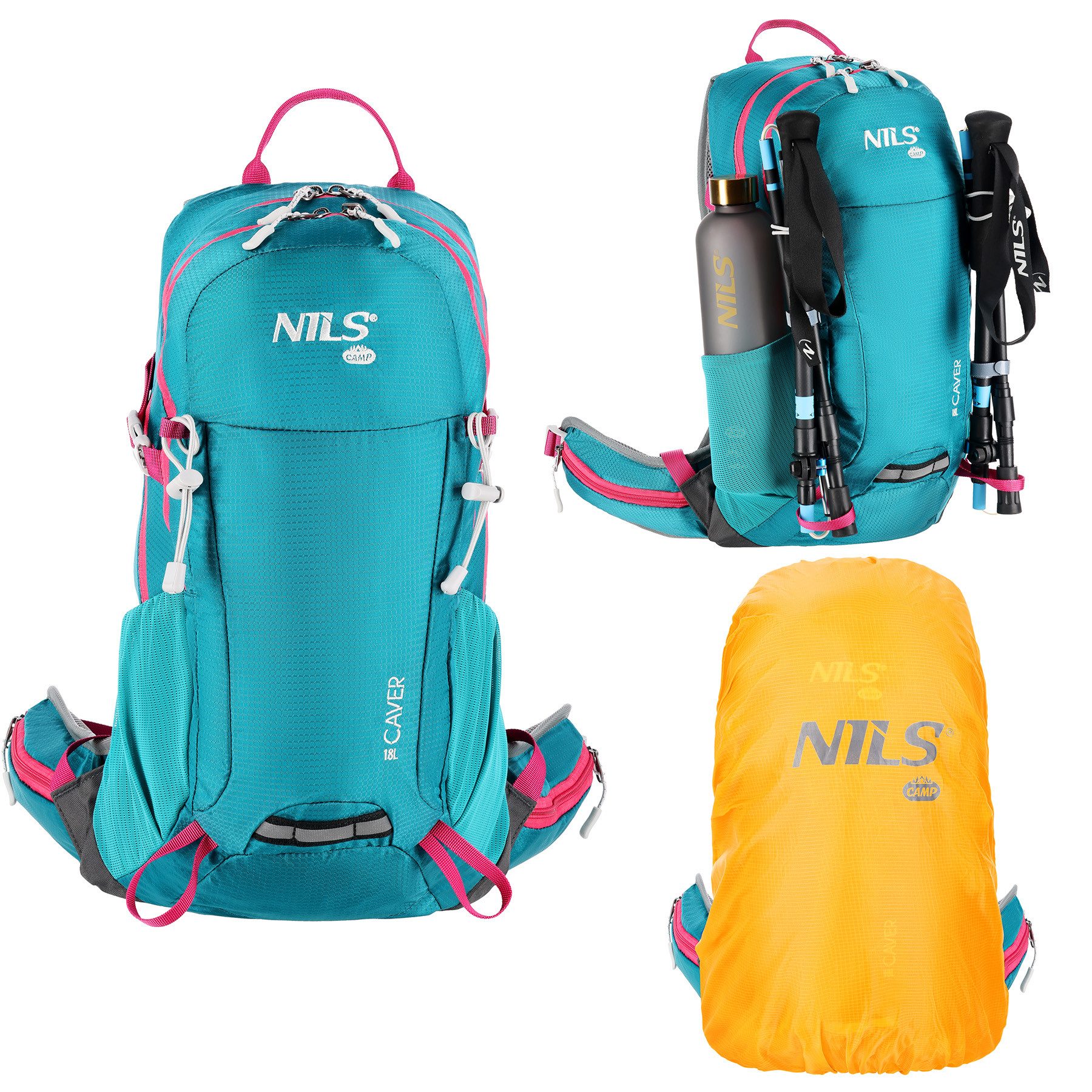 NILS CAMP Wanderrucksack Outdoorrucksack Travelrucksack Rucksack CAVER 18L, günstig online kaufen