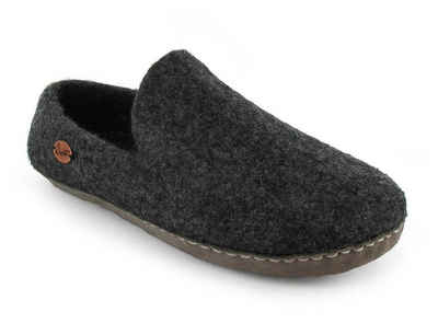 WoolFit handgefilzte Mokassin Pantoffeln Hausschuh geeignet bei hohem Spann