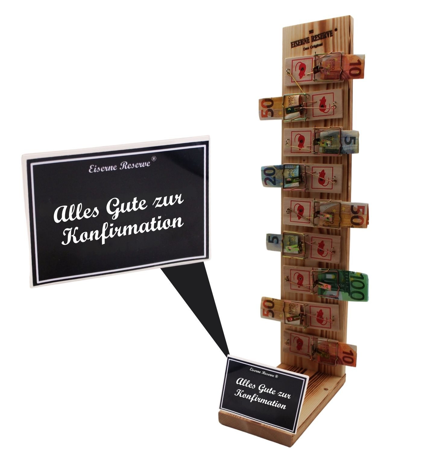 Eiserne Reserve® Geschenkbox Alles Gute zur Konfirmation - Eiserne Reserve Mausefalle Deluxe Geldge