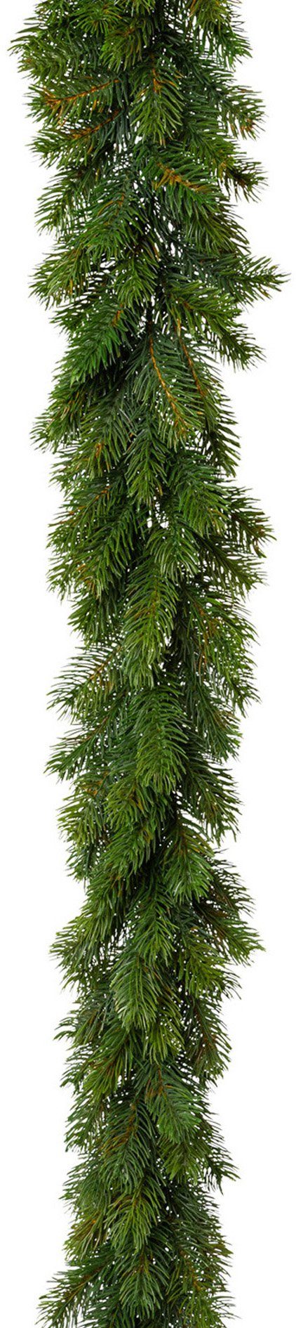 Winterliche Kunstpflanze Weihnachtsdeko, Weihnachtsgirlande Tanne, Creativ deco, Girlande mit 160 Tannenspitzen, Länge 120 cm