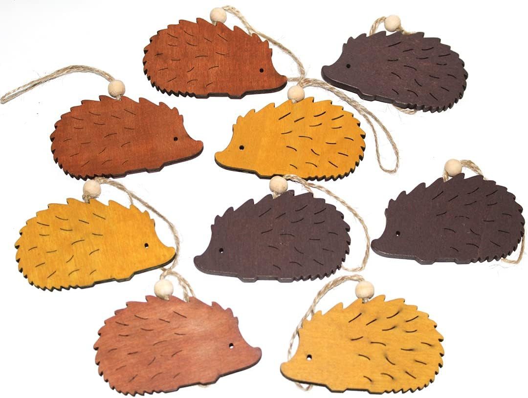 LB H&F Lilienburg Dekohänger 9er SET Igel Herbst Herbstdeko zum Hängen Anhänger Holz Fenster (Hängedekoration Hängeschmuck basteln selber machen dekorieren Ideen Dekozweig Dekoast Herbstschmuck Haustür aufhängen Fensterhänger Fensterschmuck Herbstanhänger Dekohänger Dekoanhänger Herbstdekoration zum Hängen Holz bunt Dekostrauch Dekozweig Dekoast schmücken)