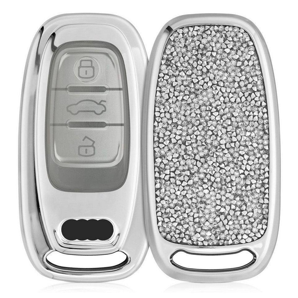 kwmobile Schlüsseltasche Autoschlüssel Hülle für Audi 3-Tasten