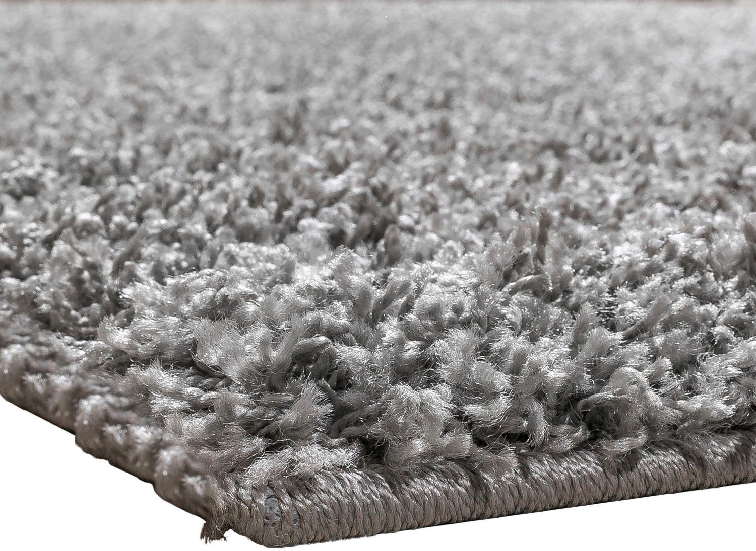 Paco Home Teppich Twister 500, rechteckig, Höhe: 44 mm, Uni Hochflor Shaggy mit hoher Fadendichte