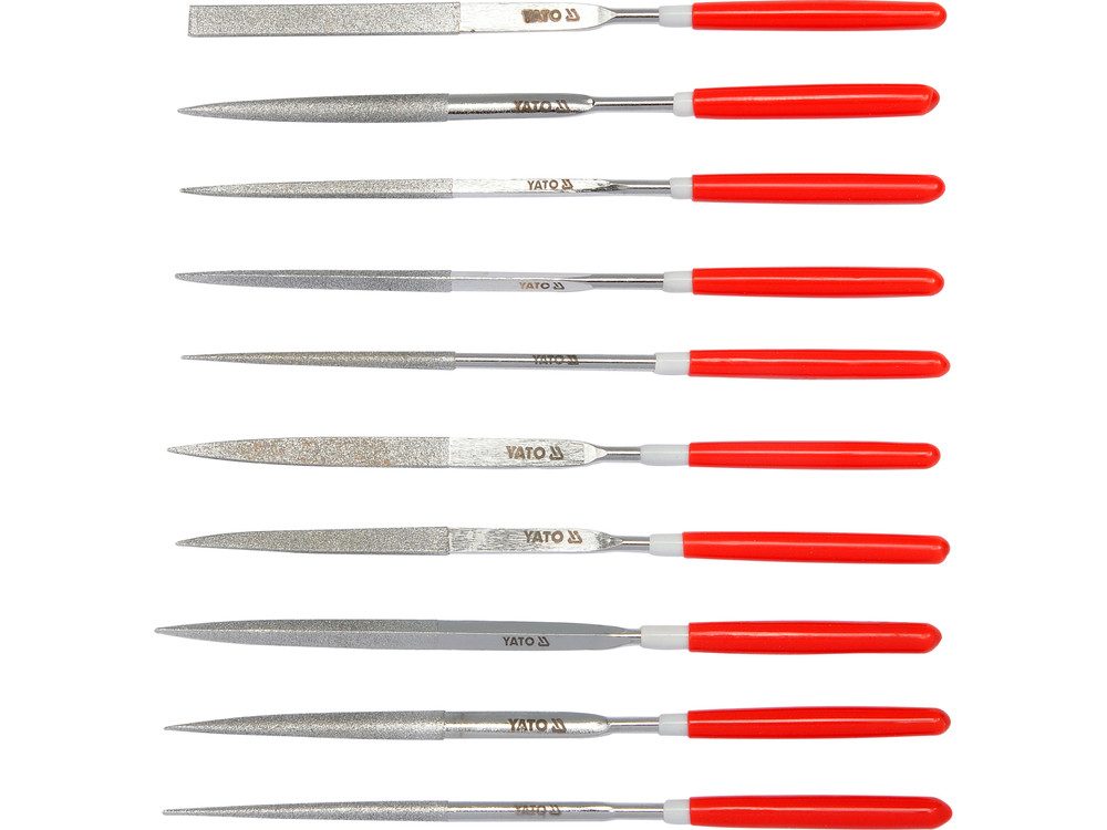 Yato Feile Feile Diamantfeilen, Nadelfeilen 3X140X50mm Set 10 Stück, (10 St)