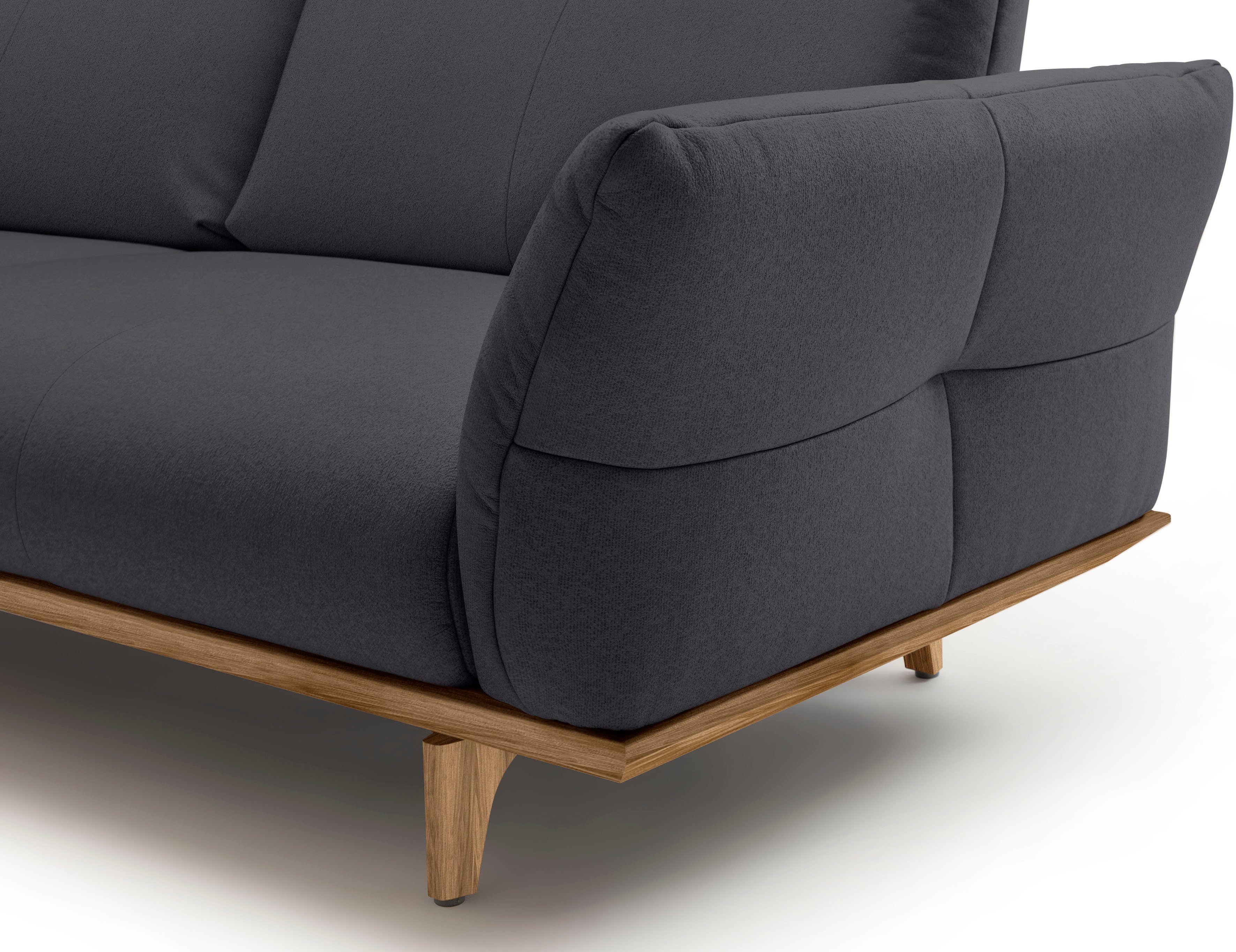 3-Sitzer sofa cm 208 Sockel Nussbaum, in hs.460, hülsta Füße Nussbaum, Breite