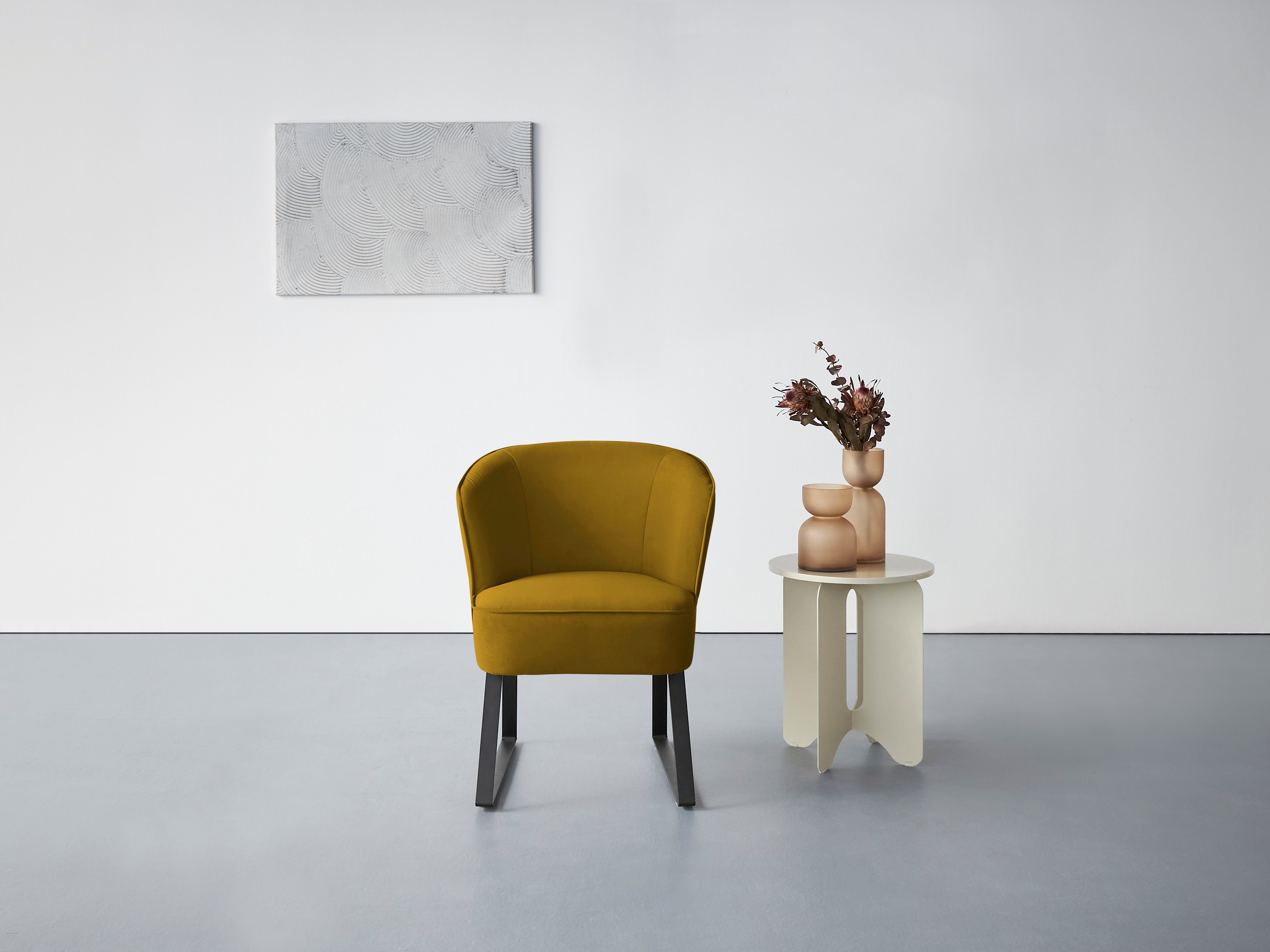 exxpo - sofa fashion Sessel 1 Metallfüßen, Keder Bezug in und verschiedenen Stck. mit Qualitäten, Americano