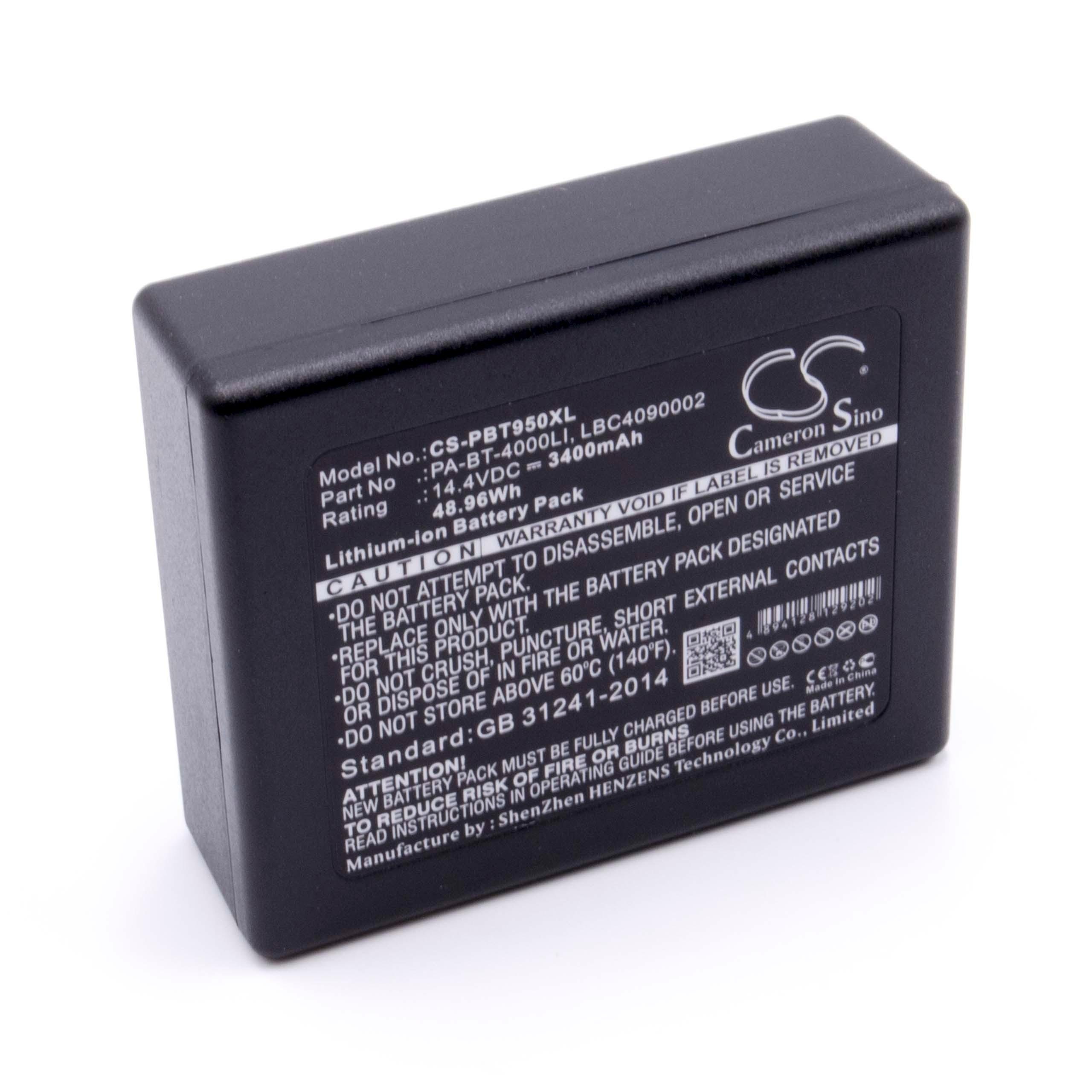 vhbw Akku passend für Brother PT PT-P900W, PT-E850TKW, PT-E800T/TK, Akku Akku Li-Ion 3400 mAh (14,4 V, 1 St), Leistungsfähiger Austausch-Akku für Drucker, Etiketten-Drucker