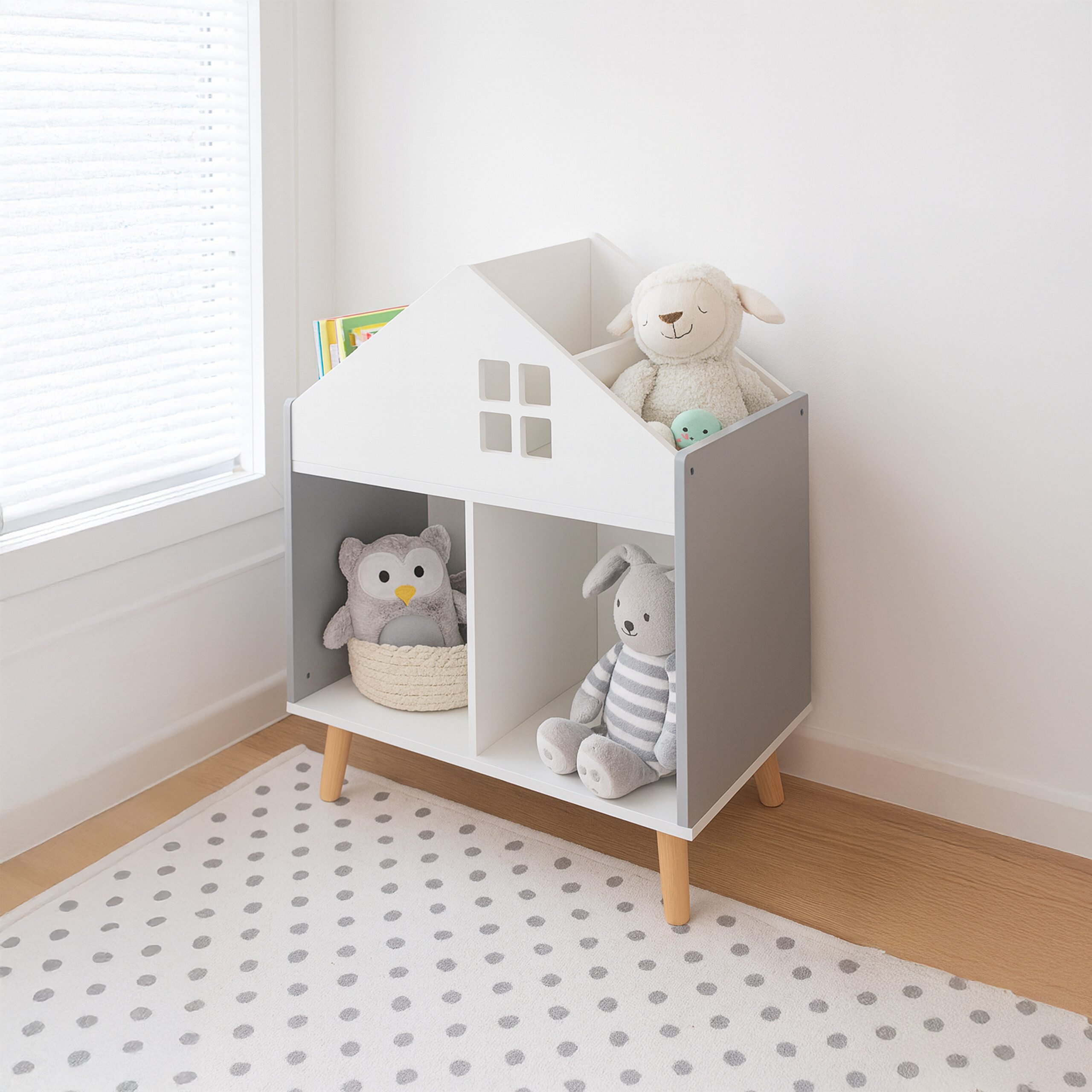 relaxdays Kinderregal in Hausform