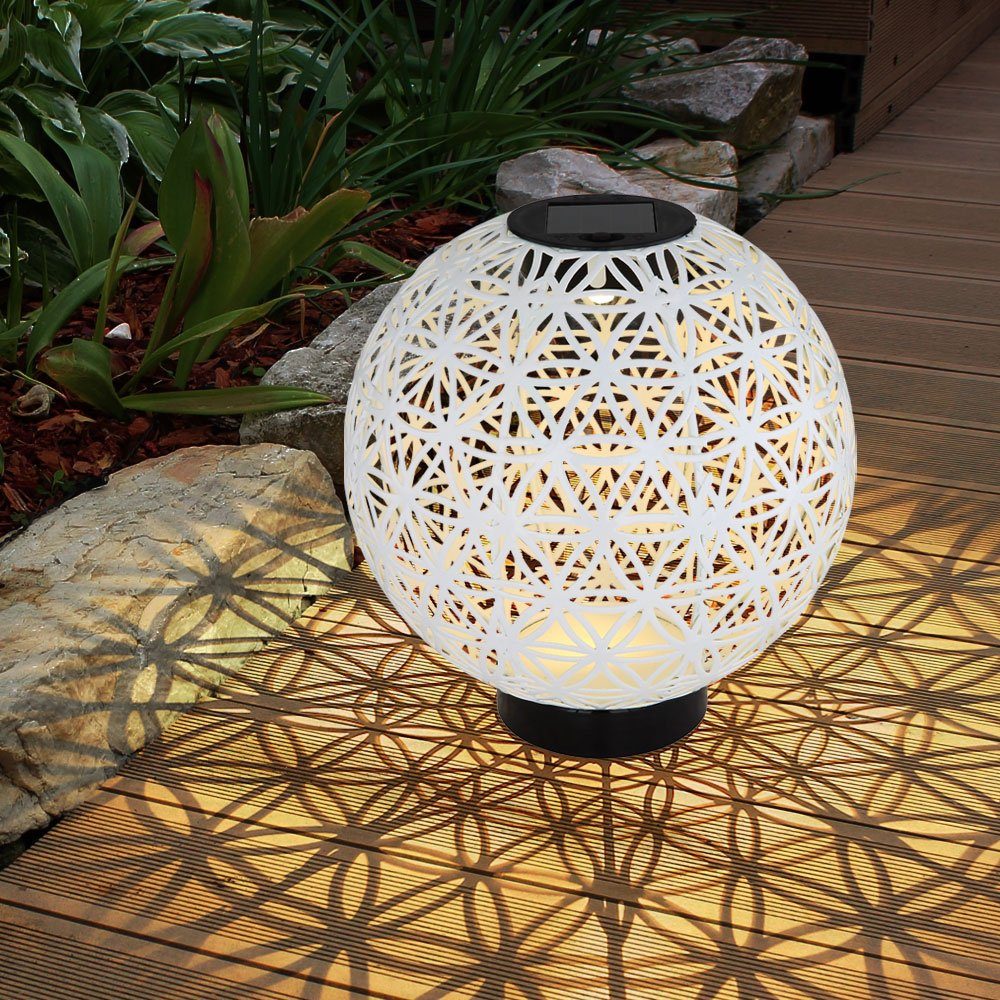 LED Warmweiß, Kugel verbaut, für Solarlampe Gartenleuchte, Außen orientalische etc-shop LED-Leuchtmittel Kugelsolarleuchten fest
