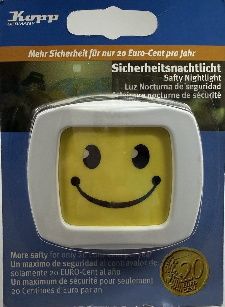 DIW Nachtlicht Wunderschönes Sicherheitsnachtlicht mit Lachendem Gesicht, LED Nachtlicht, LED fest integriert, bunt, Nachtlicht mit Motiv