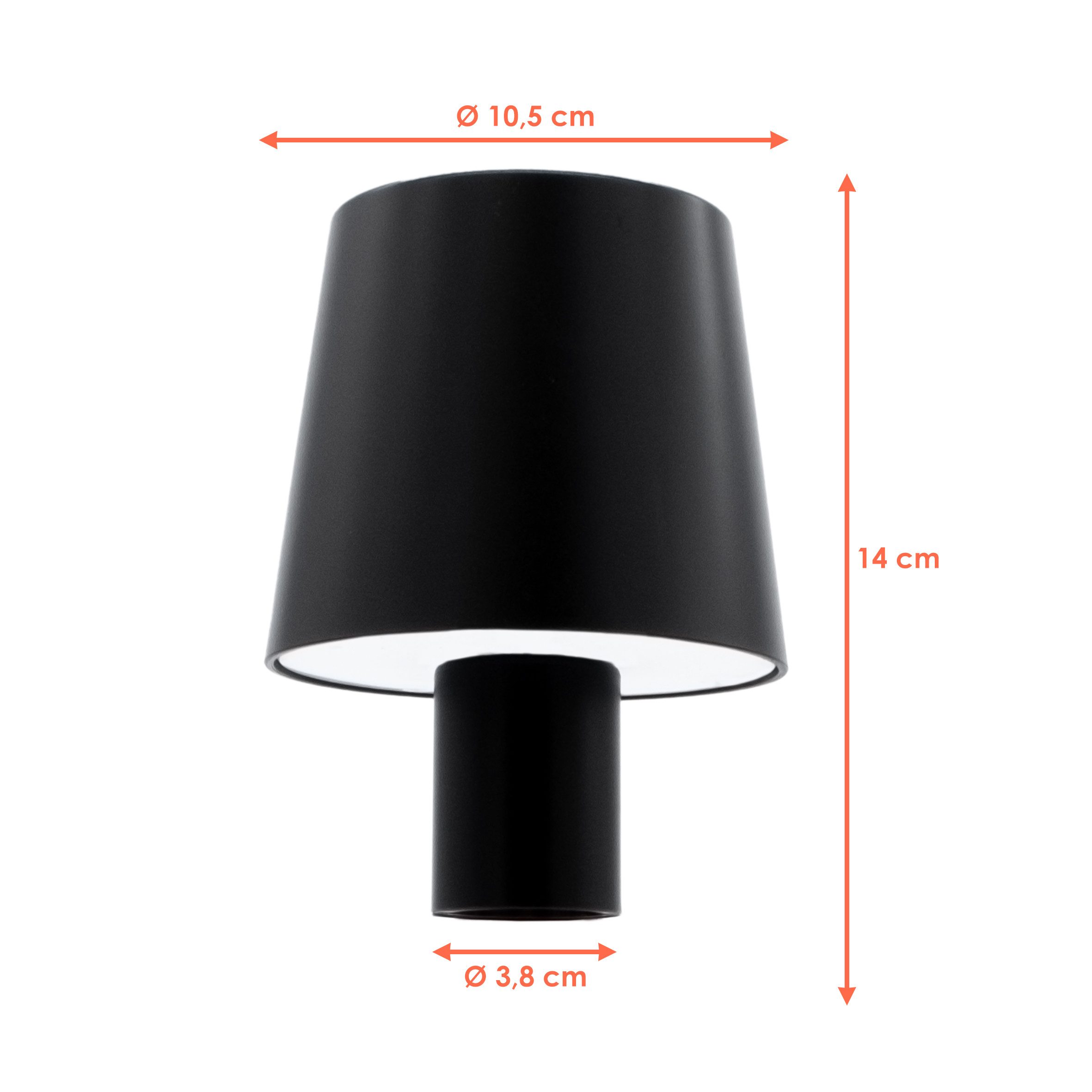 Spetebo LED Tischleuchte Akku Touch Flaschenleuchte mit 60 LED 14 x 10 cm, günstig online kaufen