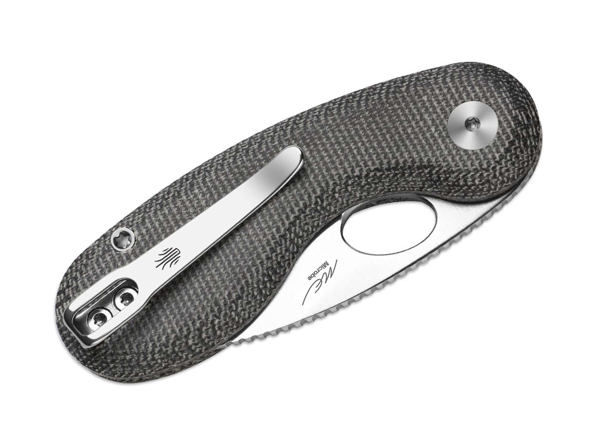 Kizer Taschenmesser Kizer Microbe 14C28N Black Norplex UltreX Micarta