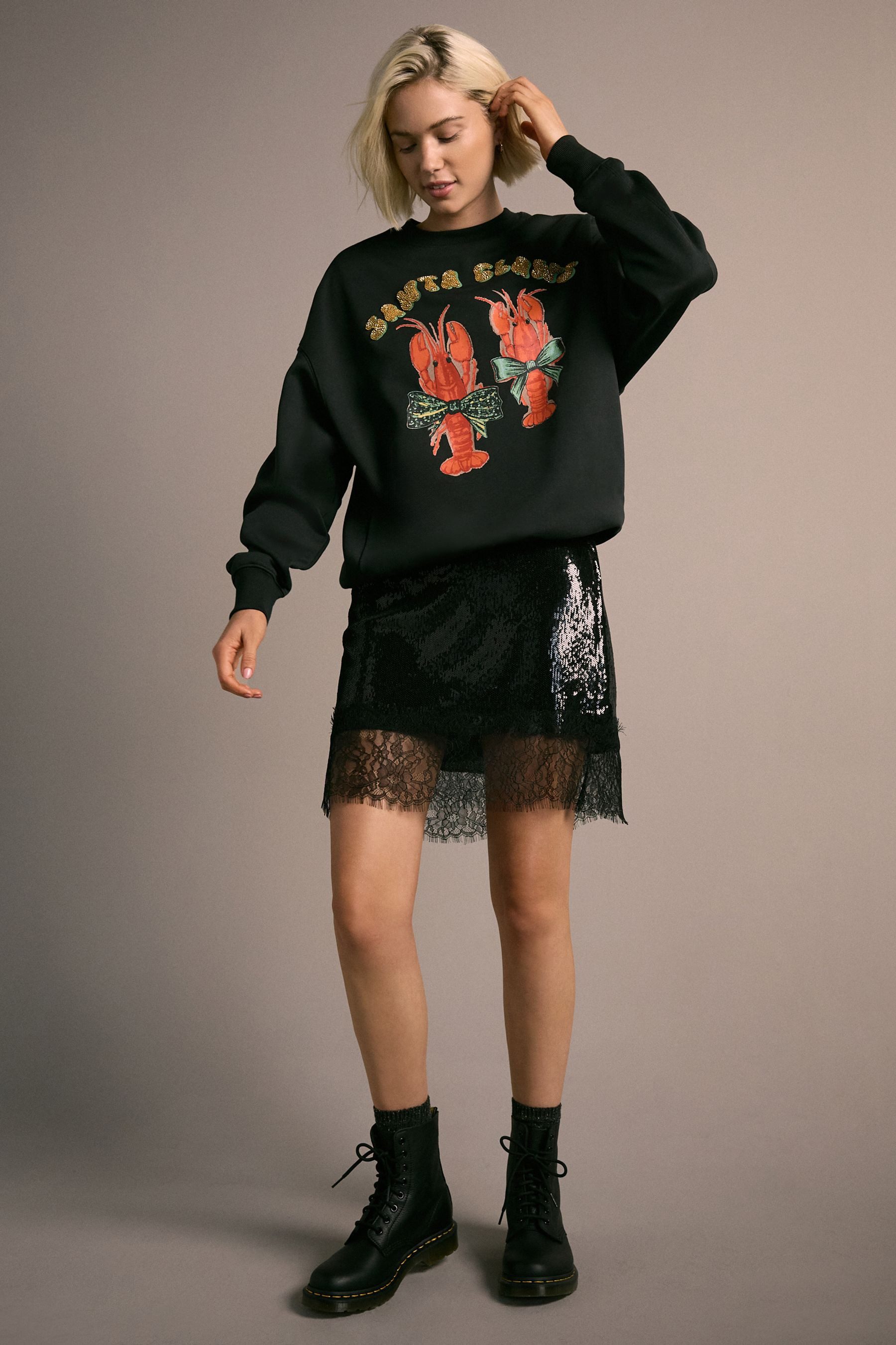 Next Sweater Sweatshirt mit Grafik, Santa Hummer (1-tlg)