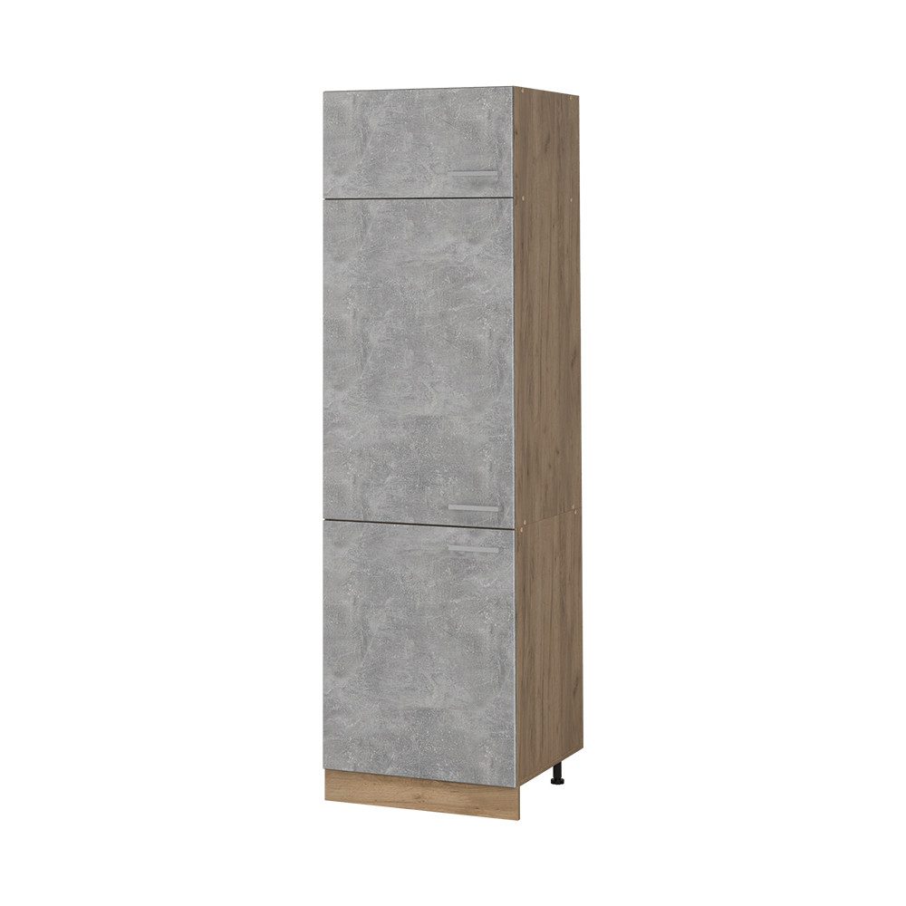 Vicco Hochschrank R-Line, Beton/Goldkraft Eiche, 60 cm (1-St)