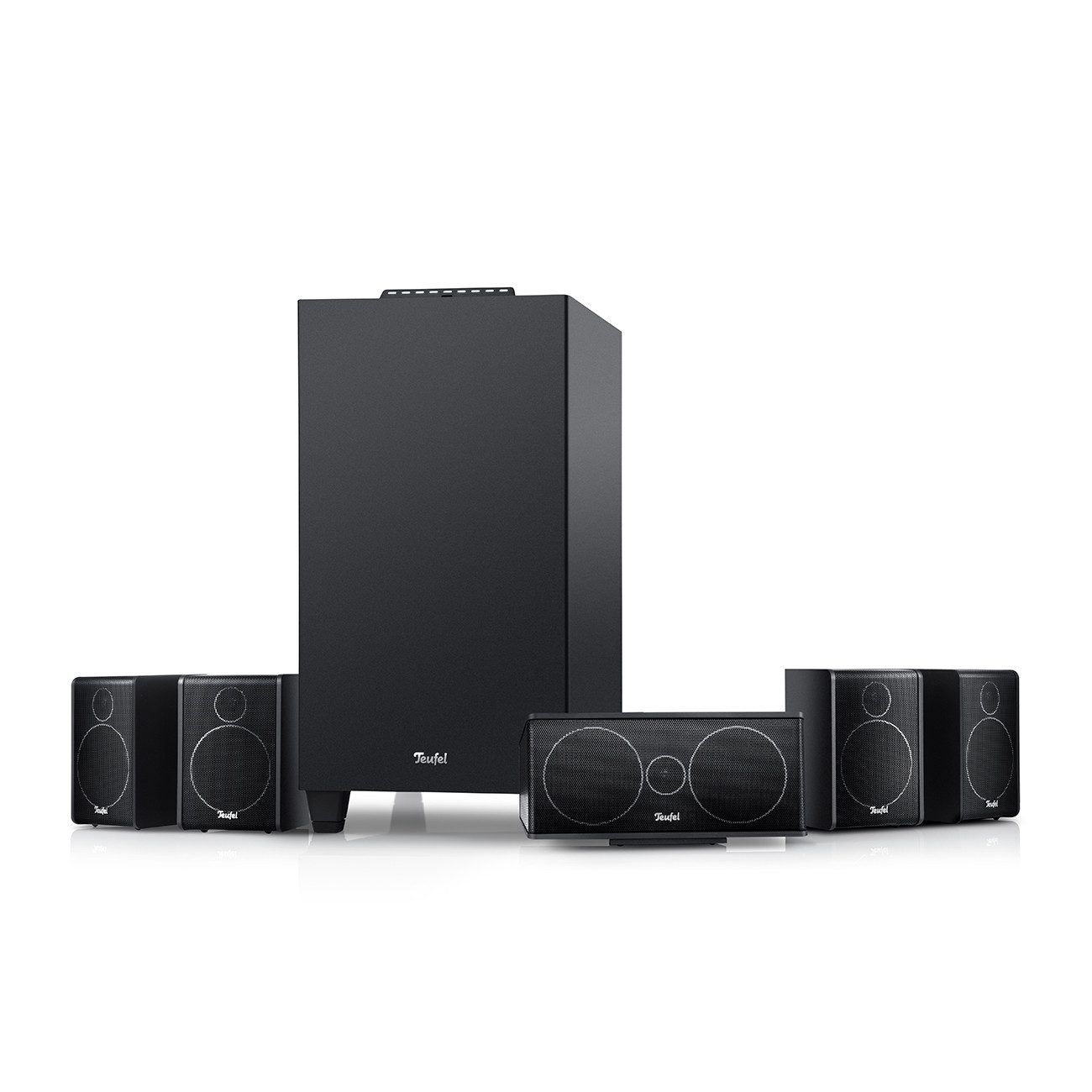 Teufel CONSONO 25 CONCEPT Surround "5.1-Set" Wireless Lautsprecher (Bluetooth, 120 W, Integrierter AV-Receiver mit Bluetooth 5.0)