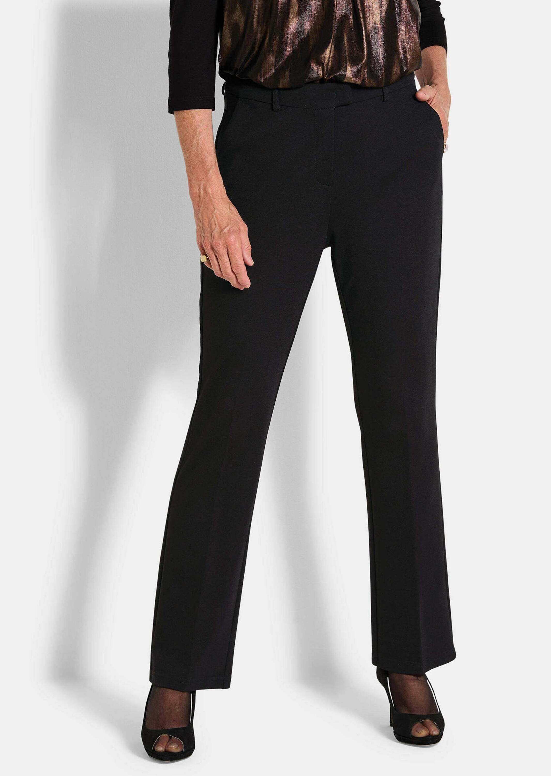 GOLDNER Stoffhose Businesshose CARLA mit ausgestelltem Bein Elegante Viskos günstig online kaufen