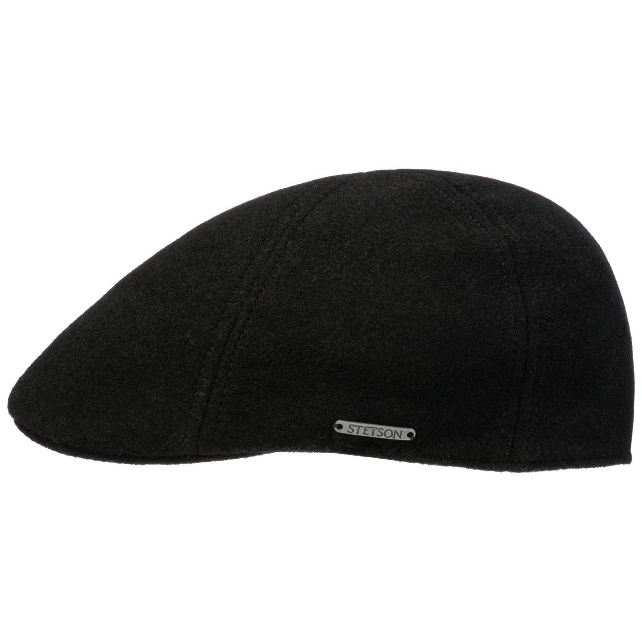 Flatcap Schirm (1-St) mit Stetson Flat schwarz Cap