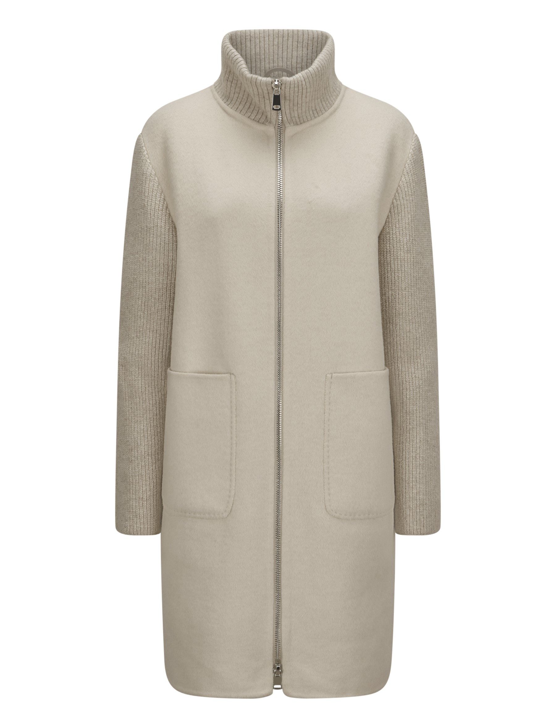 Milestone Wollmantel MSPatty Doubleface mittellang Ärmel aus Strick mit Futter