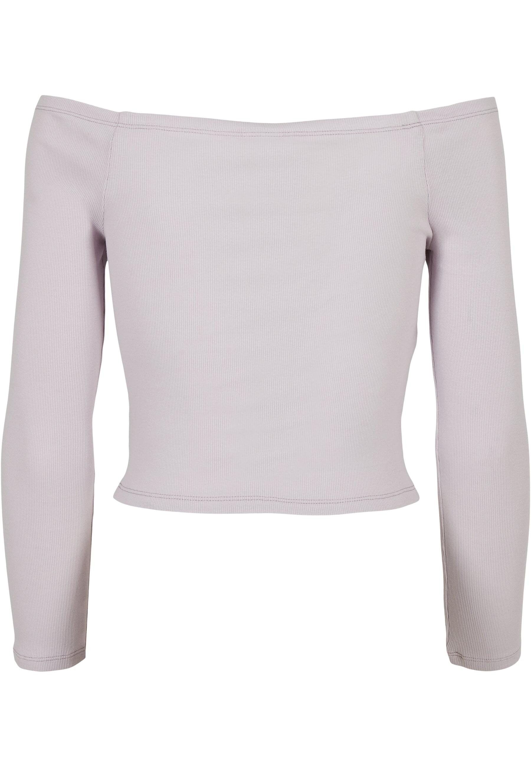 URBAN CLASSICS Langarmshirt Urban Classics Damen Ladies Off Shoulder Rib Lo günstig online kaufen