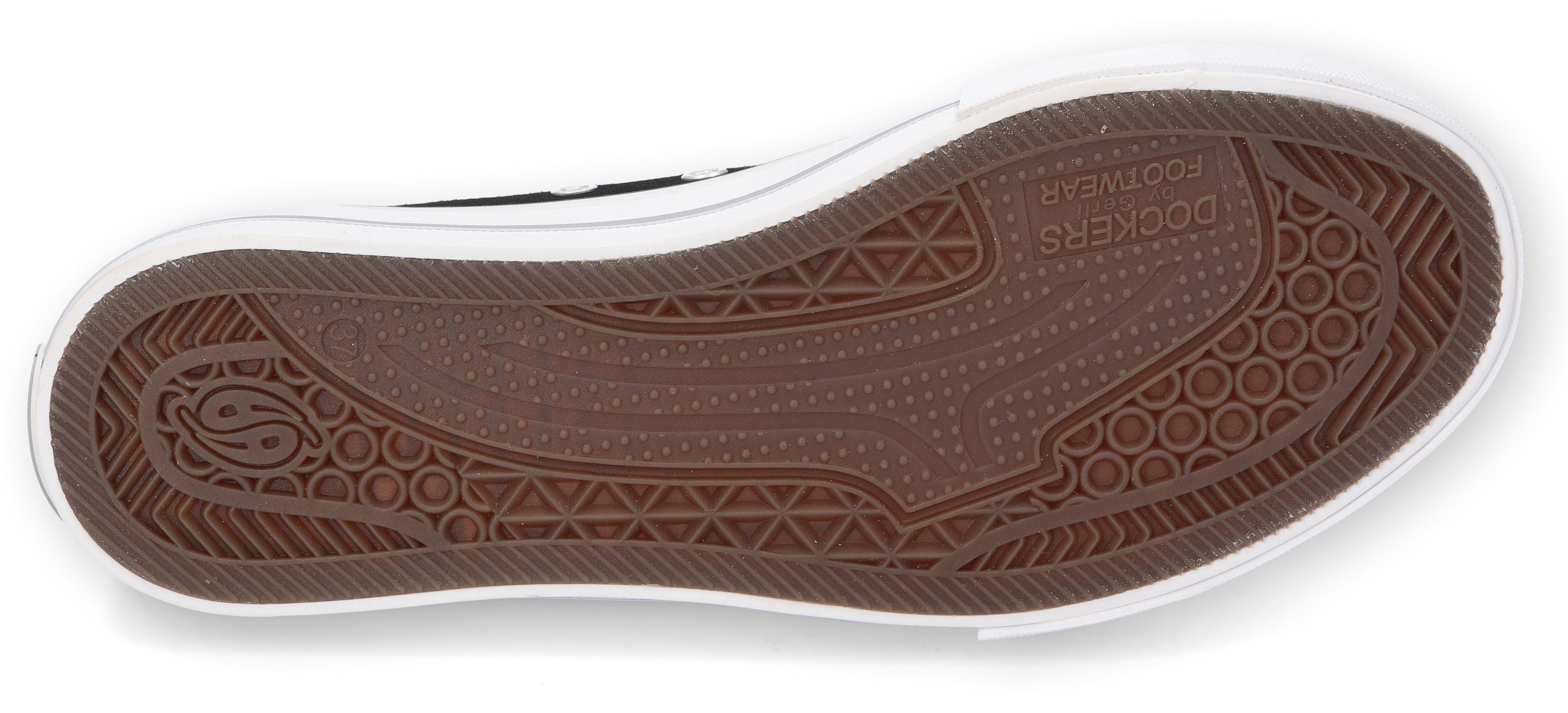 schwarz by Sneaker Dockers Zierösen Gerli Slip-On mit